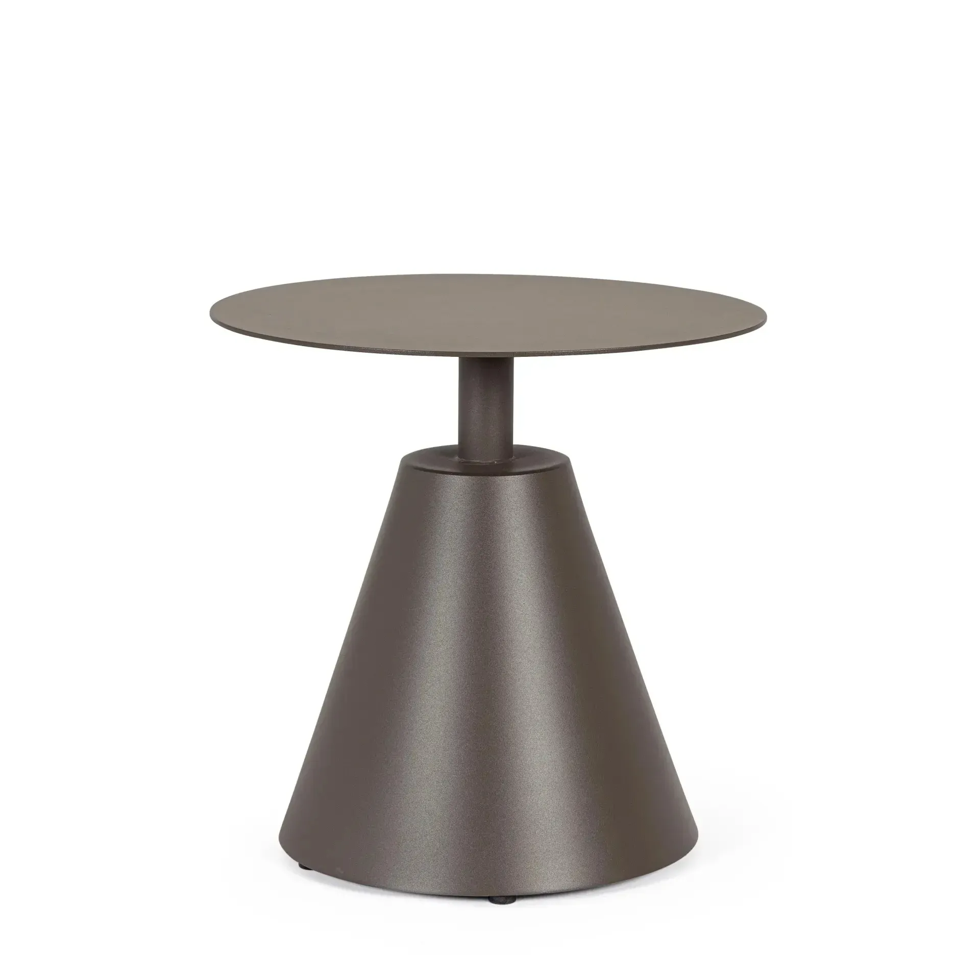 Bolzano Acri Stolik ogrodowy Ø50 brązowy aluminium