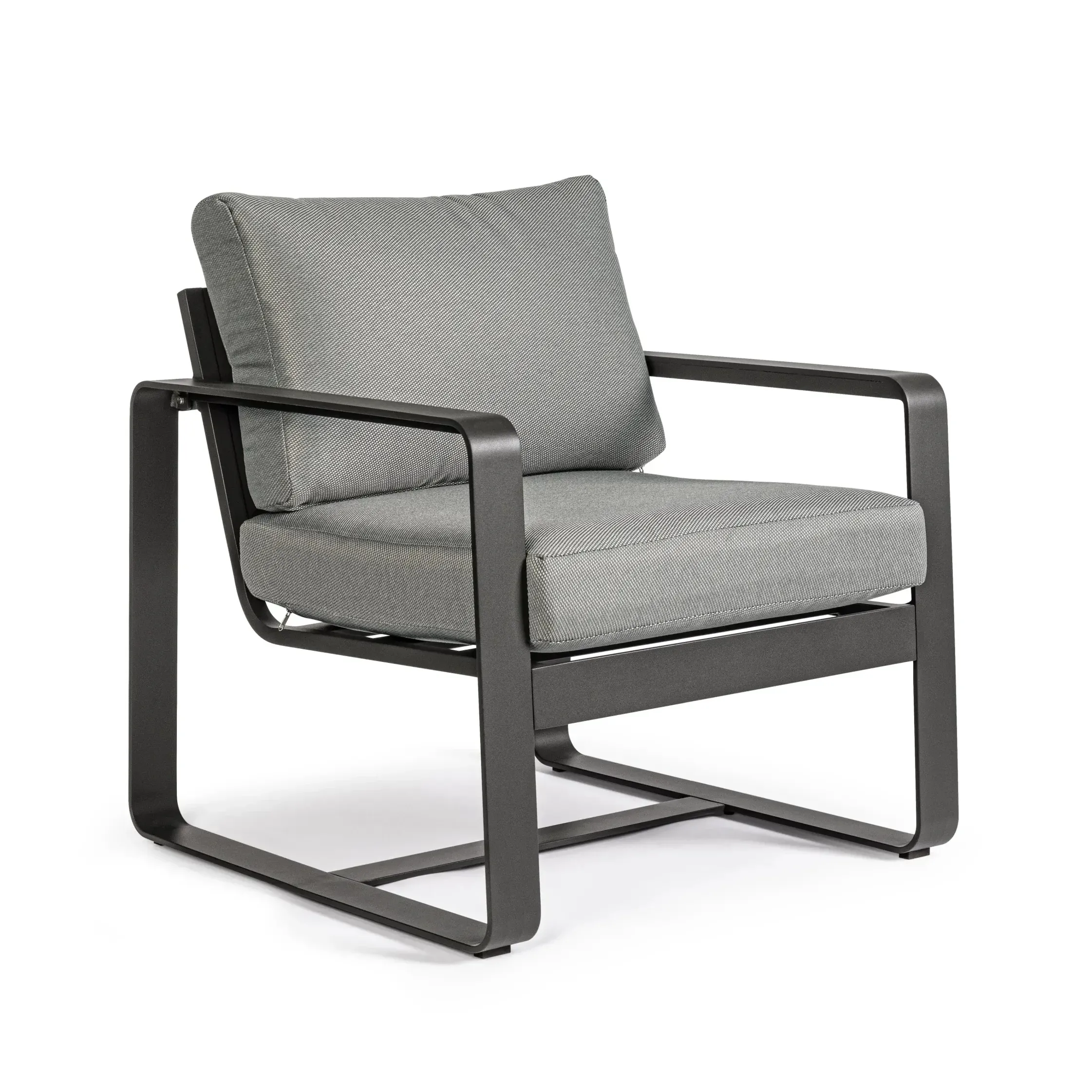 Bolzano Montagna Fotel ogrodowy 74x78 szary aluminium