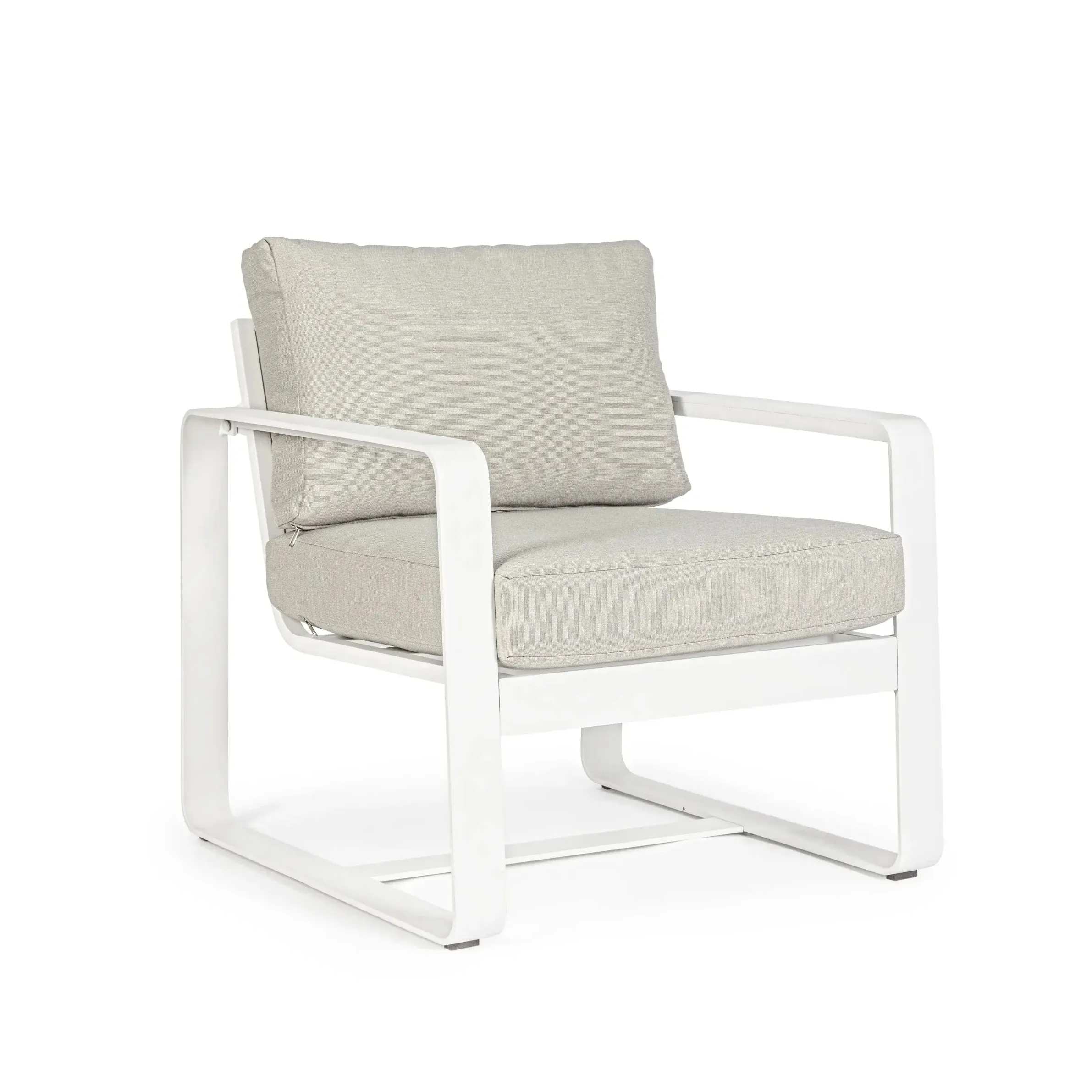 Bolzano Montagna Fotel ogrodowy 74x78 biały aluminium