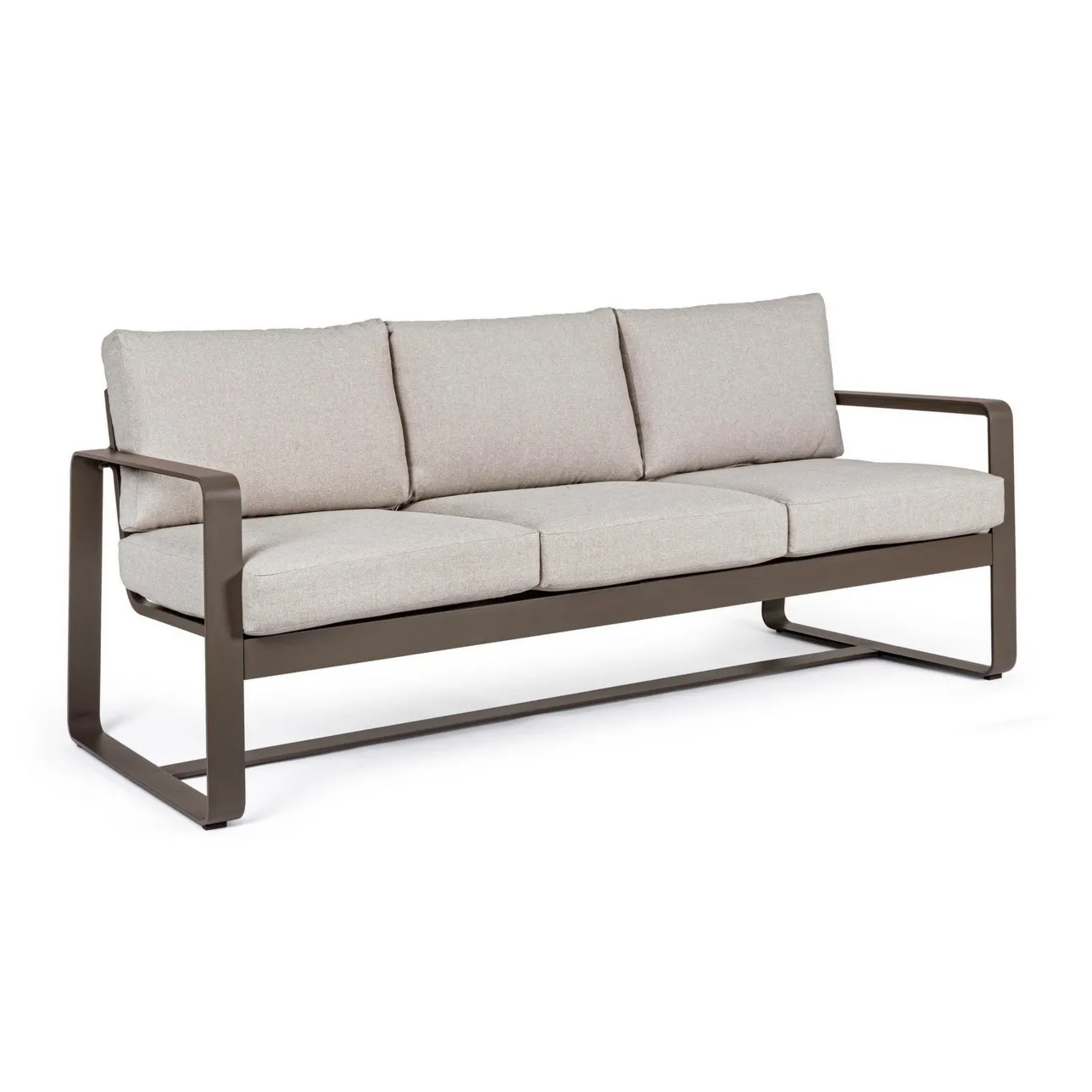 Bolzano Montagna Sofa ogrodowa 3 osobowa 194x78 beżowa aluminium