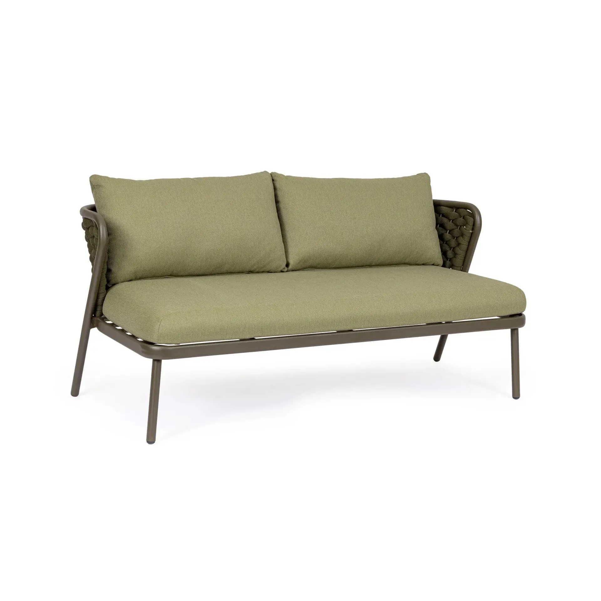 Bolzano Hellin Sofa 2 osobowa 165x77 brązowa aluminium