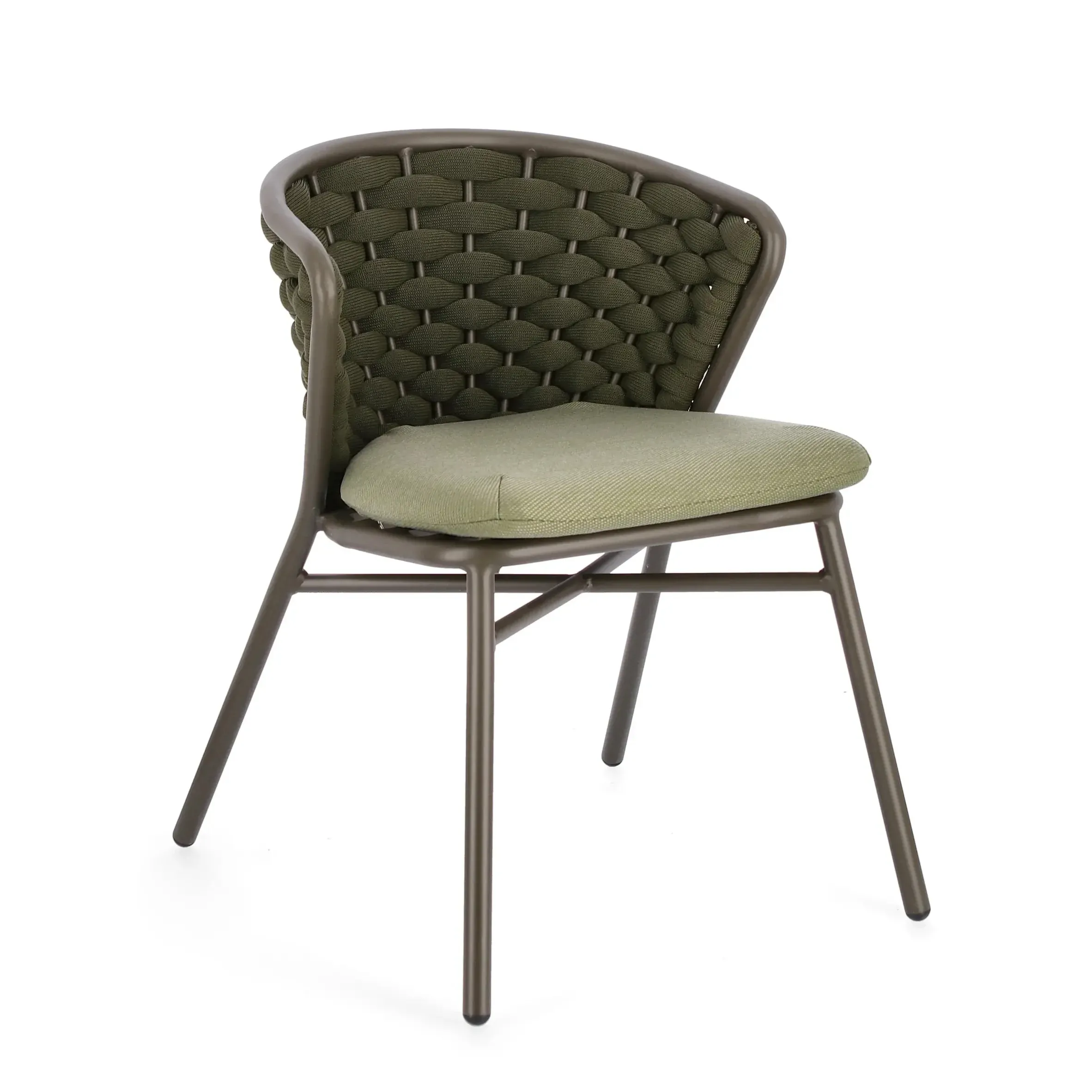 Bolzano Hellin Krzesło ogrodowe 62x58 brązowe aluminium