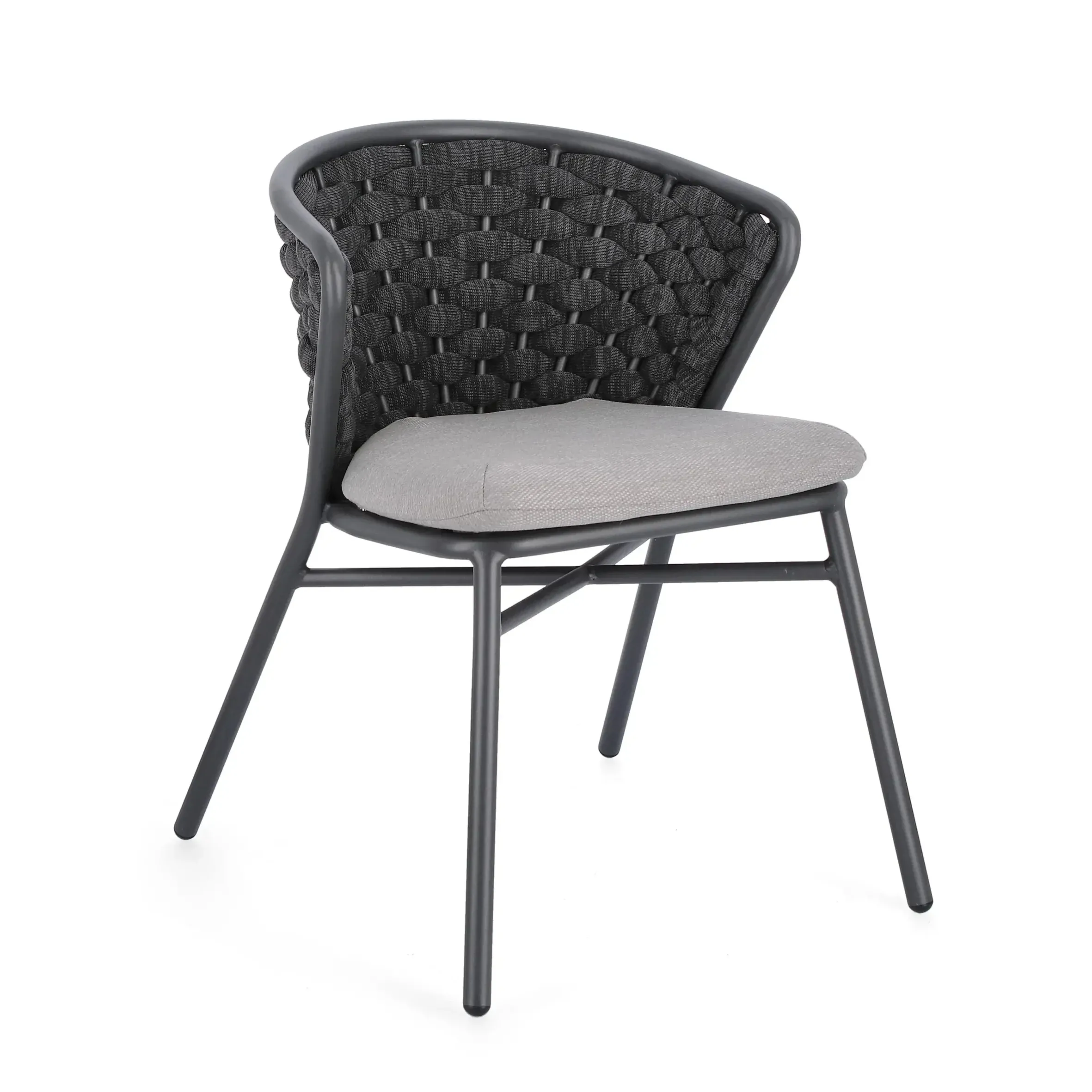 Bolzano Hellin Krzesło ogrodowe 62x58 szare aluminium