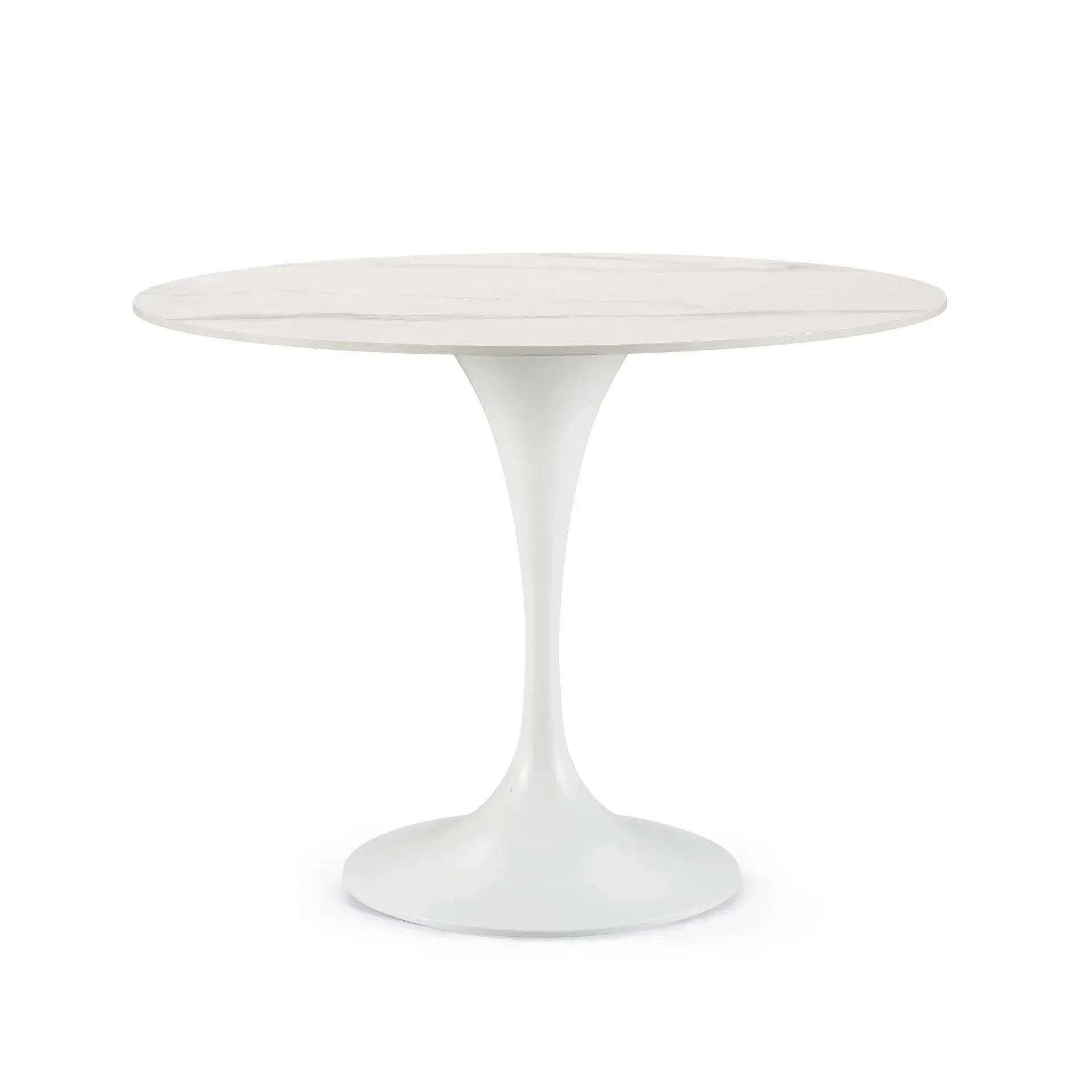 Bolzano Rubino Stół Ø100 biały stal - gres