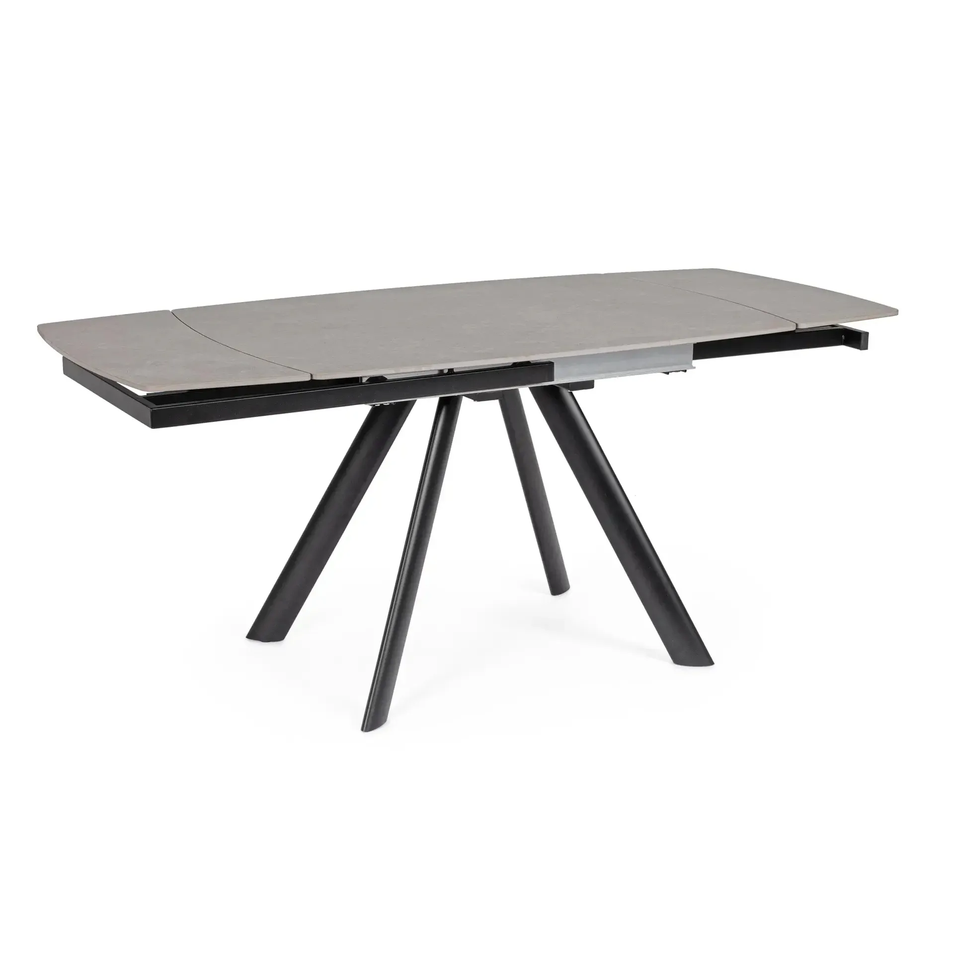 Bolzano Ramo Stół rozkładany 120-180x85 antracytowy stal - gres