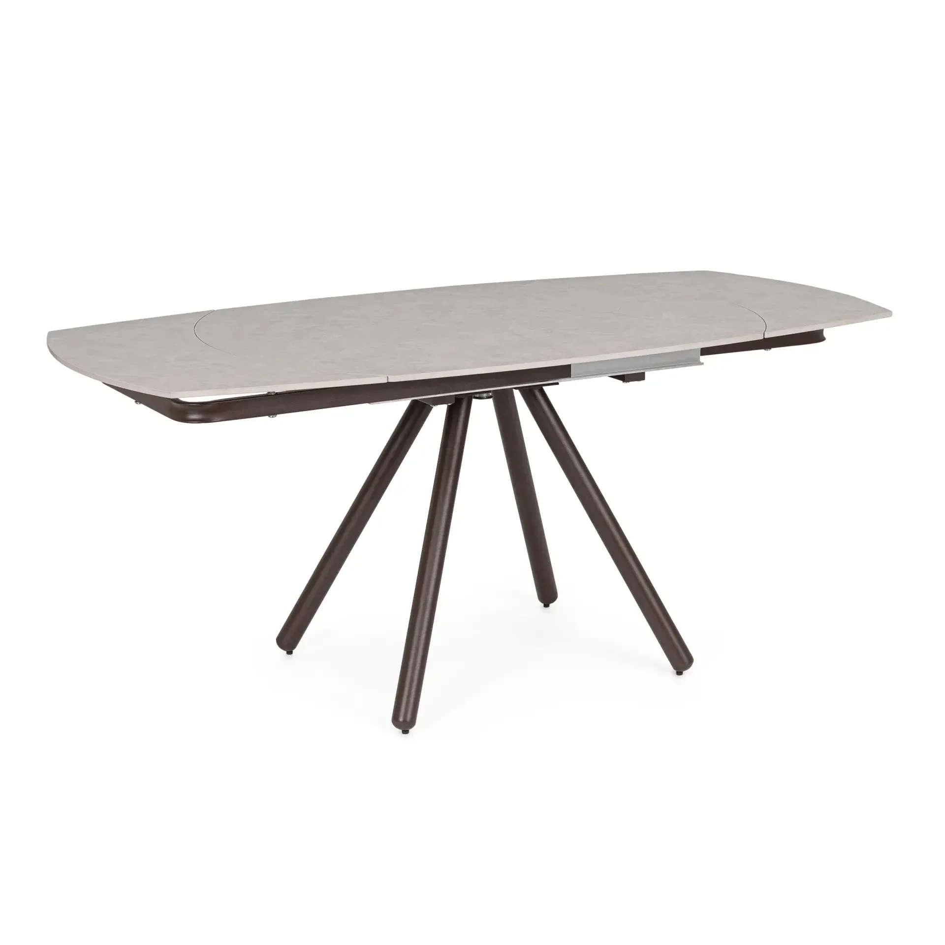 Bolzano Romic Stół rozkładany 120-180x89 szary stal - gres