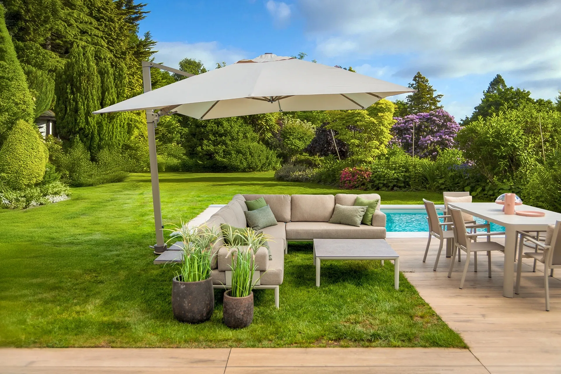 Bolzano GIACOMO I zestaw ogrodowy, beżowy, aluminium