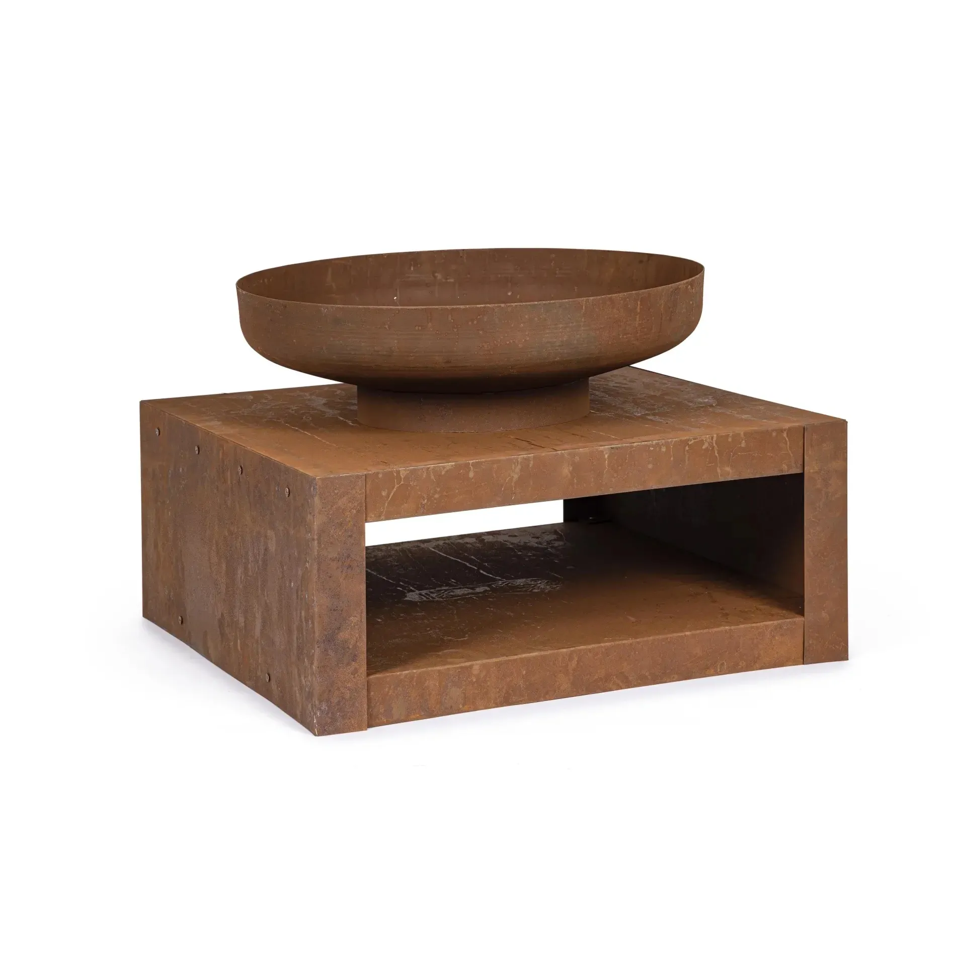 Bolzano Elicon Palenisko na drewno 70x70 miedziane stal