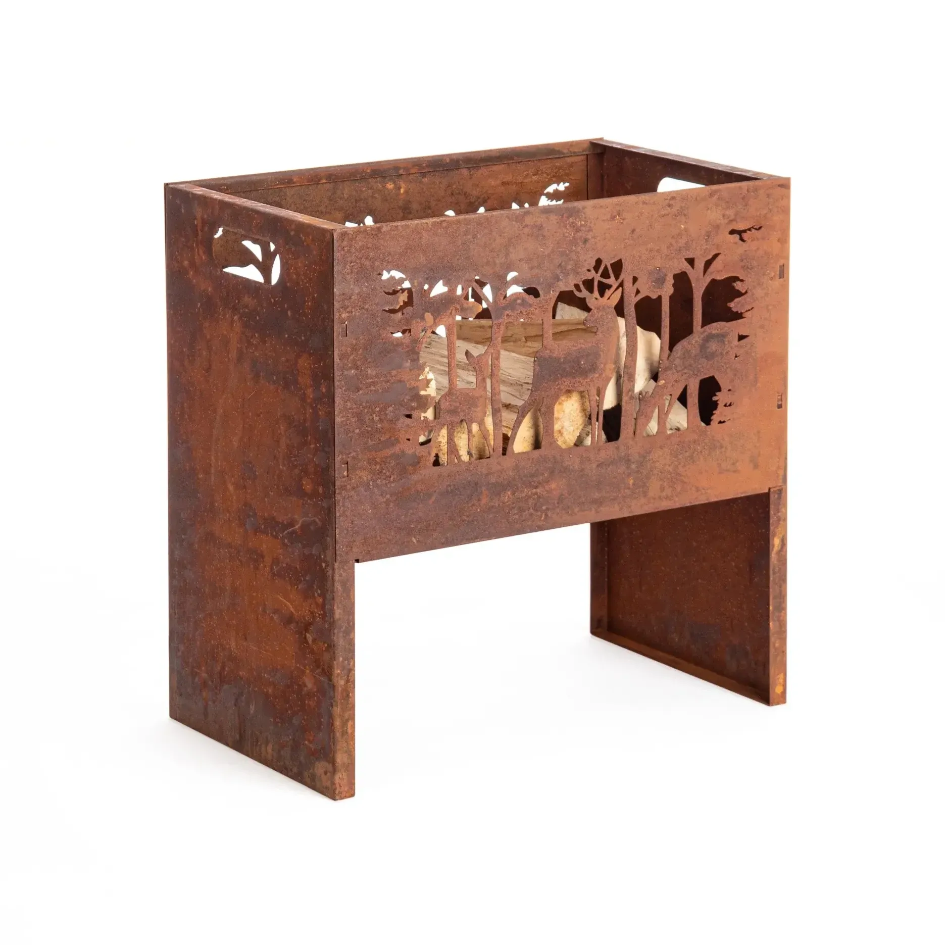 Bolzano Borgo Palenisko na drewno 50x30 miedziane stal