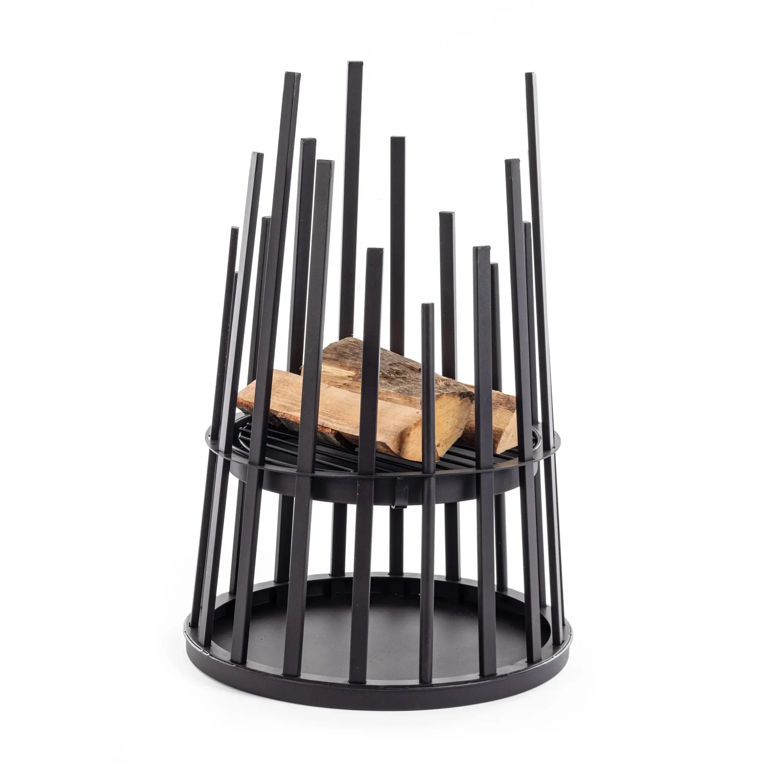 Bolzano Aramo Palenisko na drewno Ø50 czarne stal