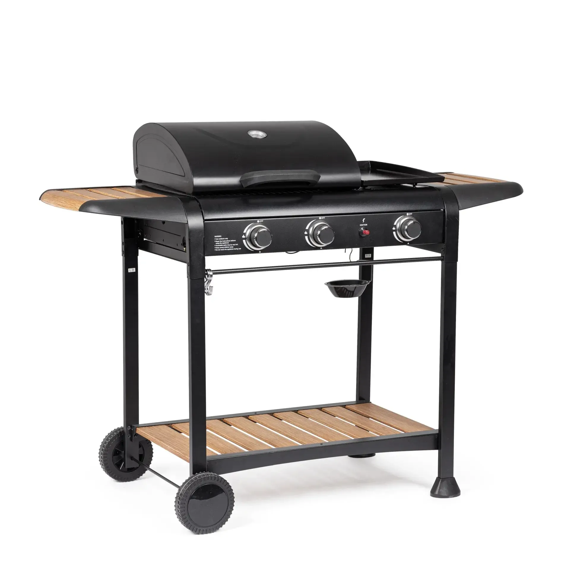 Bolzano Lirio Grill węglowy ogrodowy 133x57 czarny stal