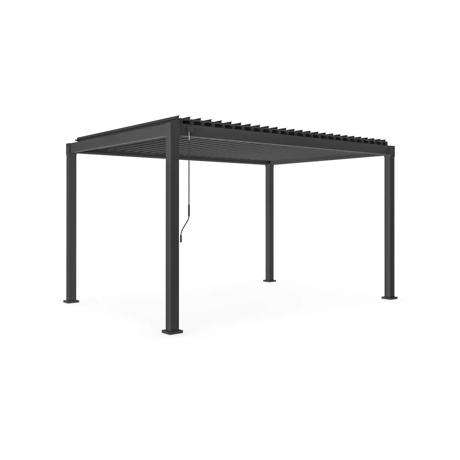 Bolzano Gusto Zadaszenie tarasu manualne - pergola 400x300 antracytowe stal