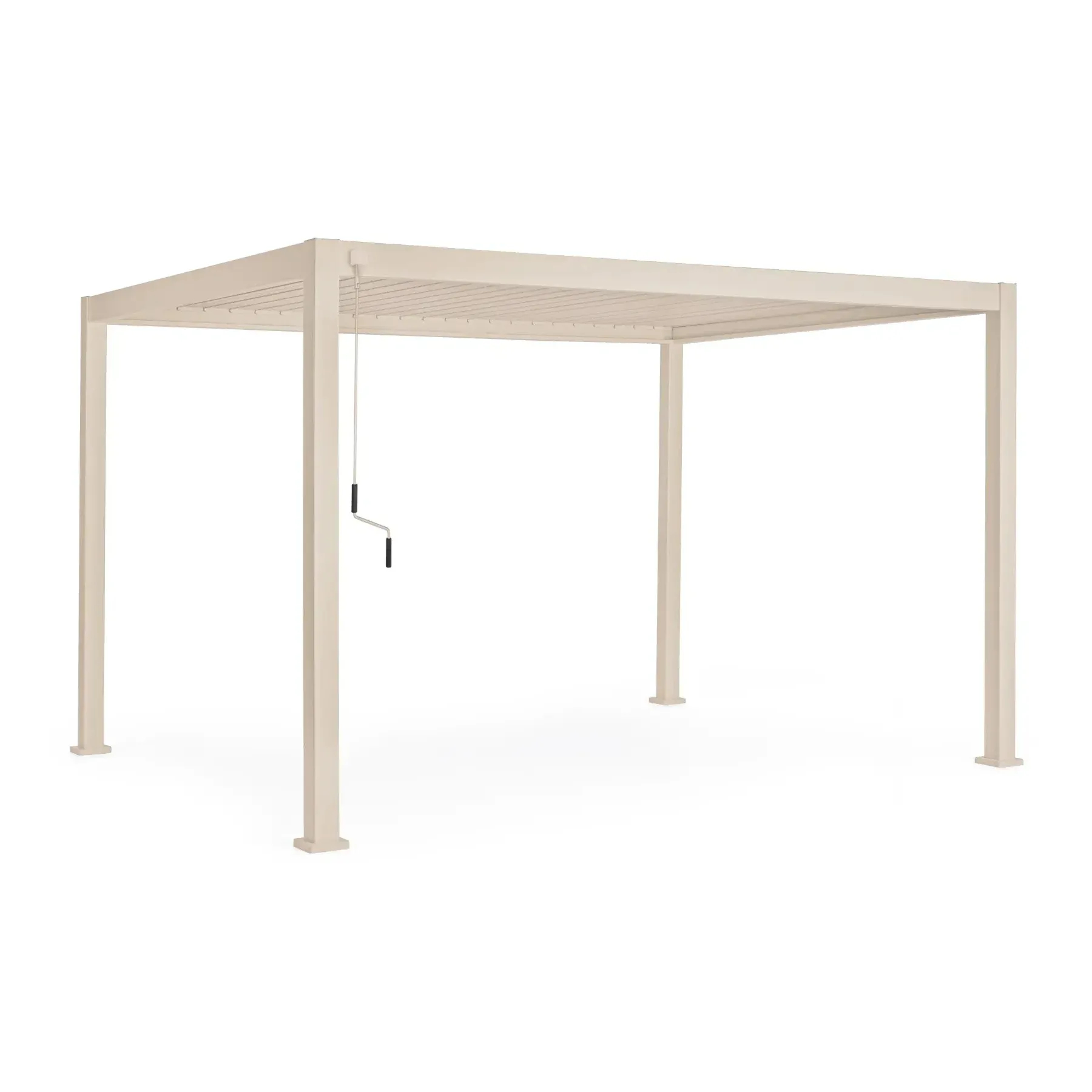 Bolzano Roma Zadaszenie tarasu - pergola 400x300 beżowe aluminium