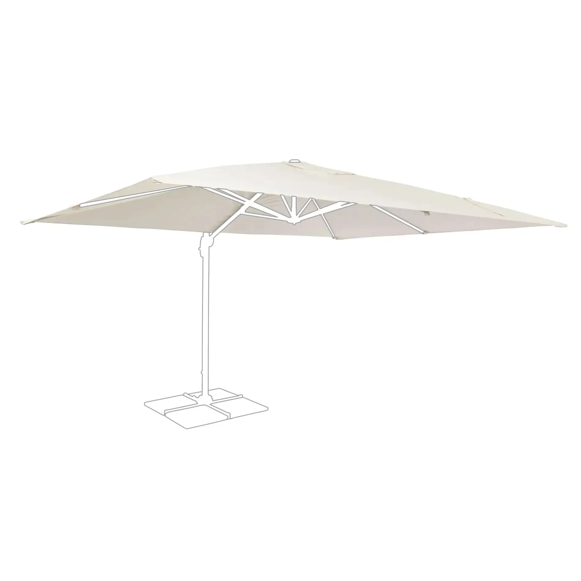 Bolzano Diadema Poszycie czaszy parasola  400x300 beżowe poliester