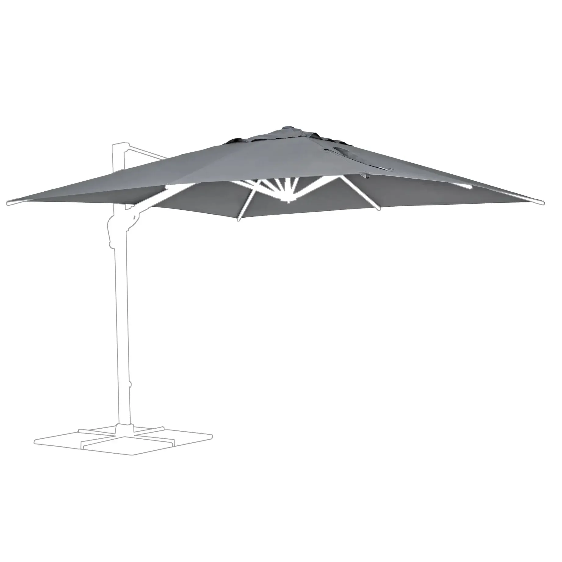 Bolzano Ibis Poszycie czaszy parasola  300x300 szare poliester