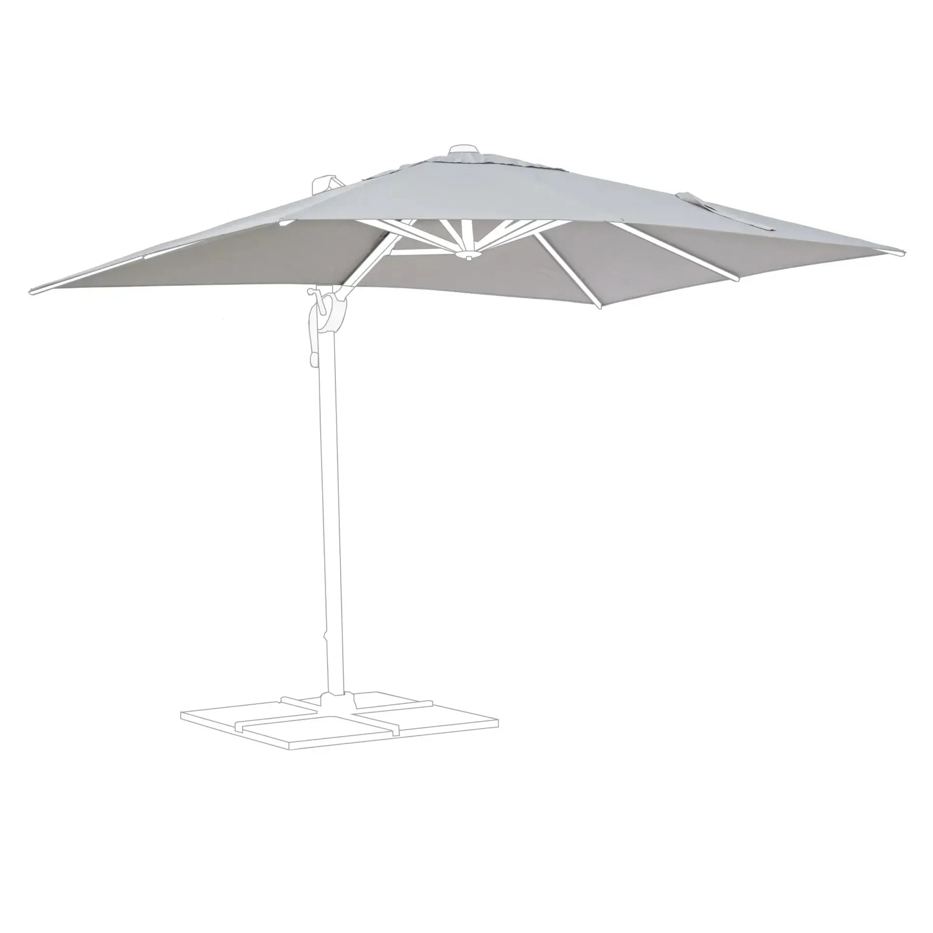 Bolzano Ibis Poszycie czaszy parasola  300x200 szare poliester