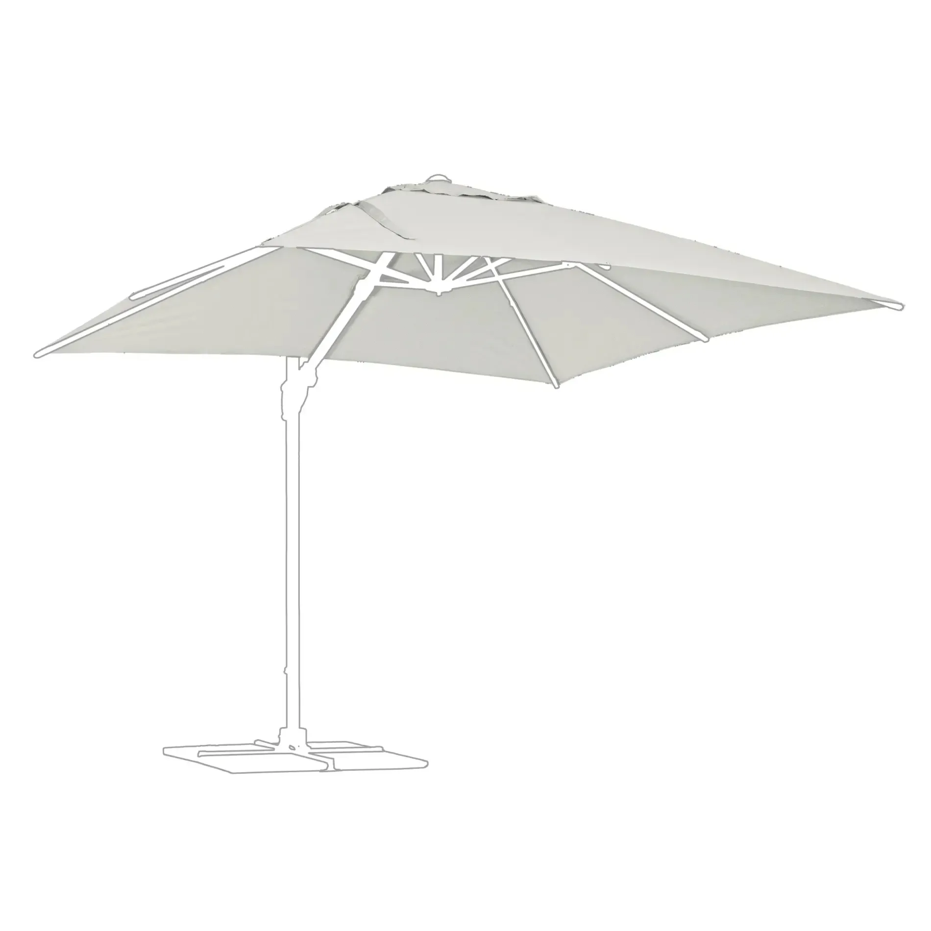 Bolzano Elysium Poszycie czaszy parasola  300x300 szare poliester