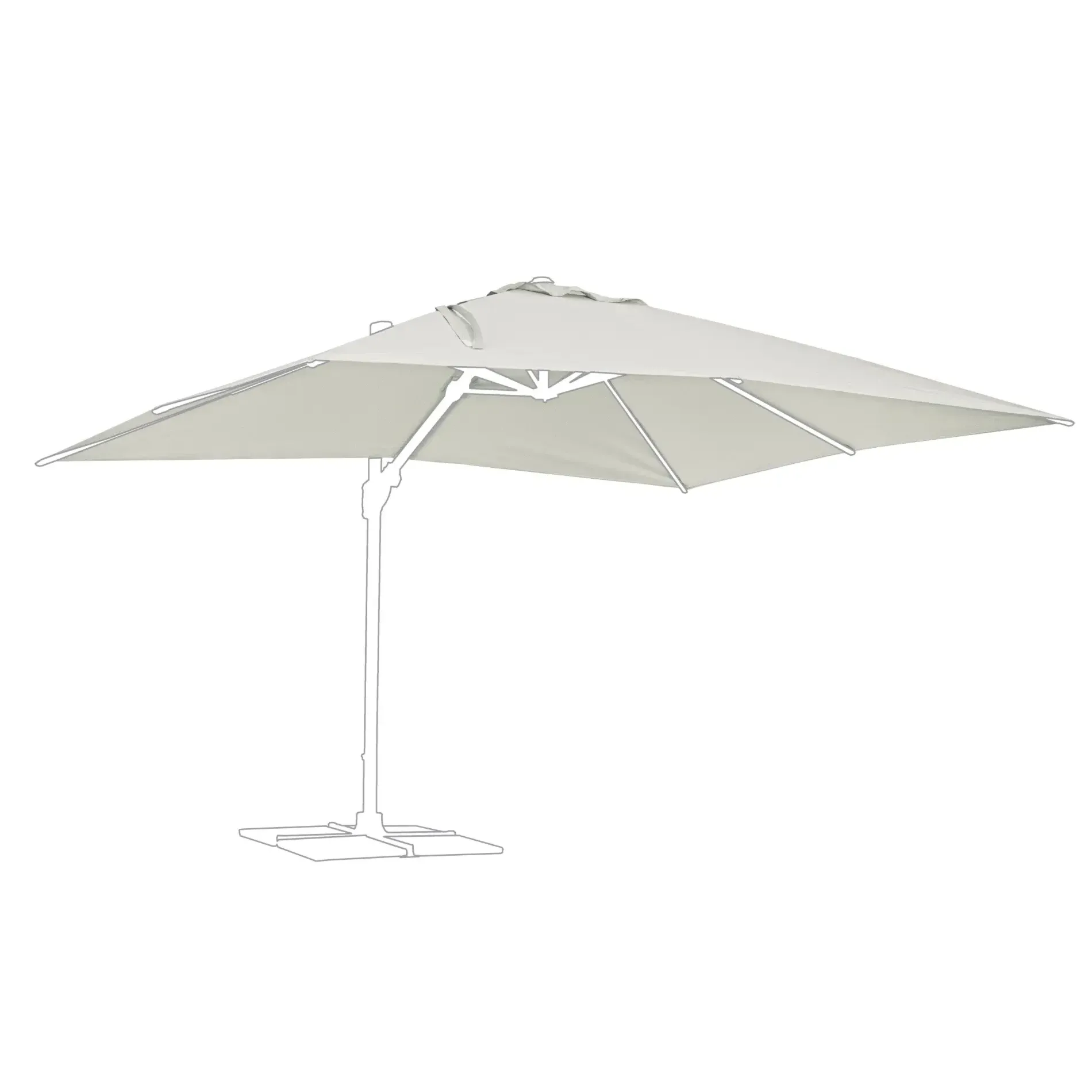 Bolzano Elysium Poszycie czaszy parasola  400x300 szare poliester