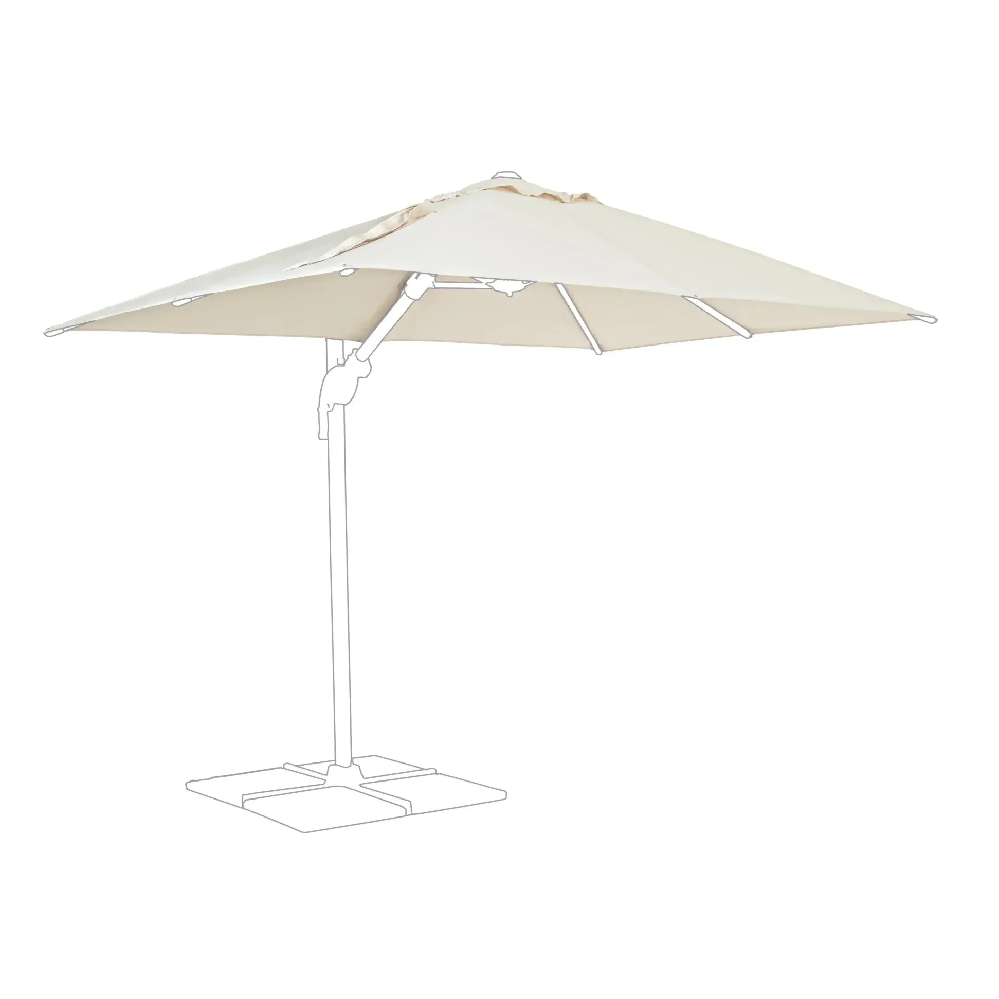 Bolzano Olympus Poszycie czaszy parasola  300x200 beżowe poliester