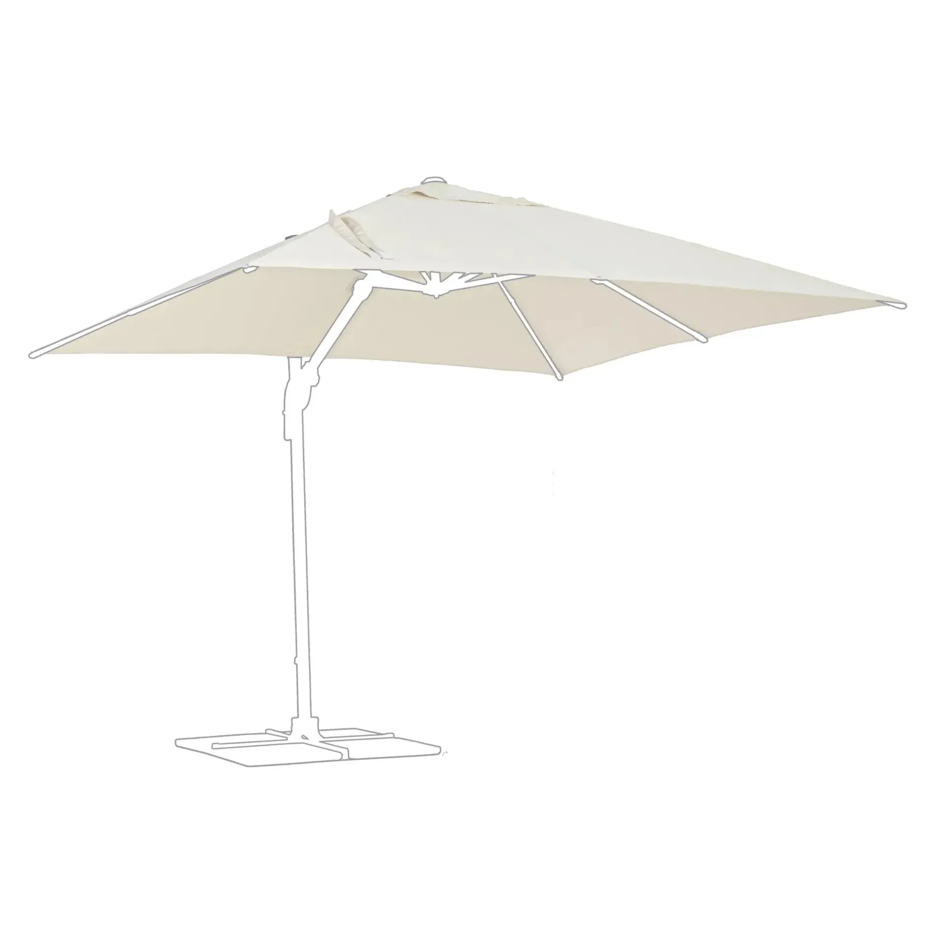 Bolzano Olympus Poszycie czaszy parasola  300x300 beżowe poliester