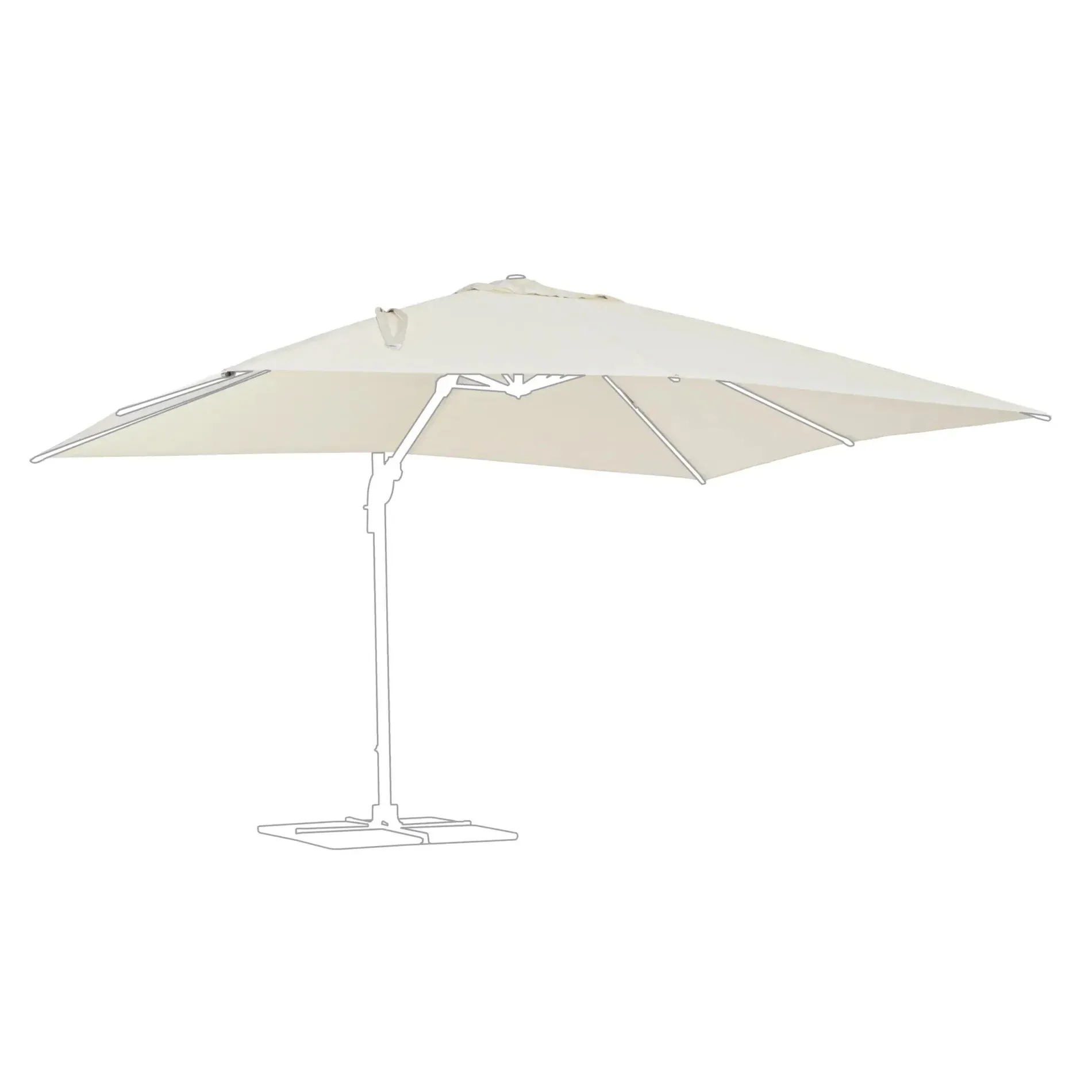 Bolzano Olympus Poszycie czaszy parasola  400x300 beżowe poliester