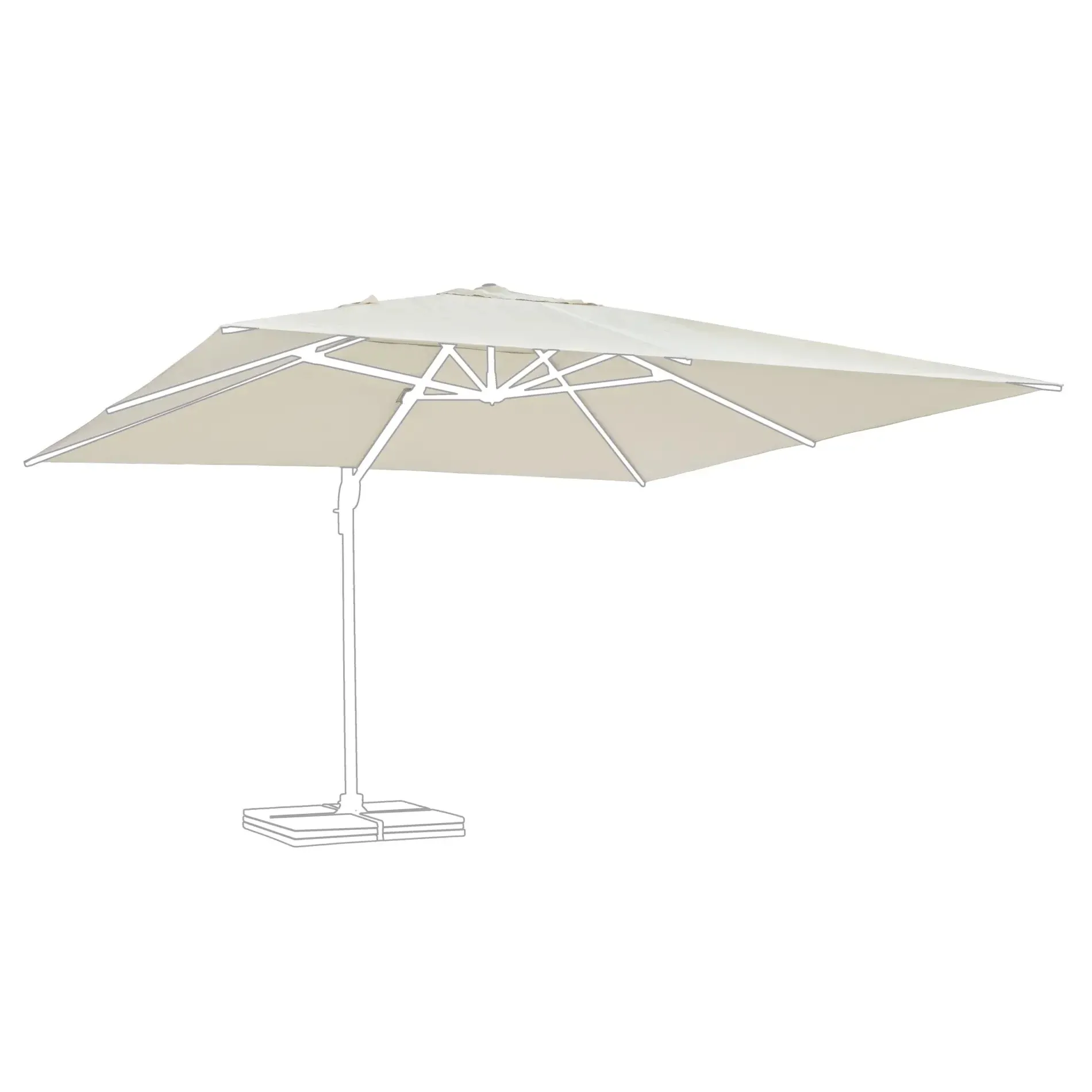 Bolzano Olympus Poszycie czaszy parasola  400x400 beżowe poliester