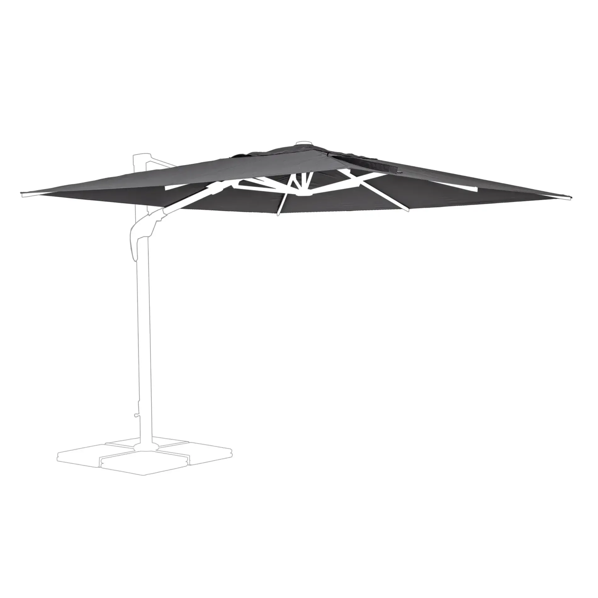 Bolzano Arrito Poszycie czaszy parasola  300x300 antracytowe poliester