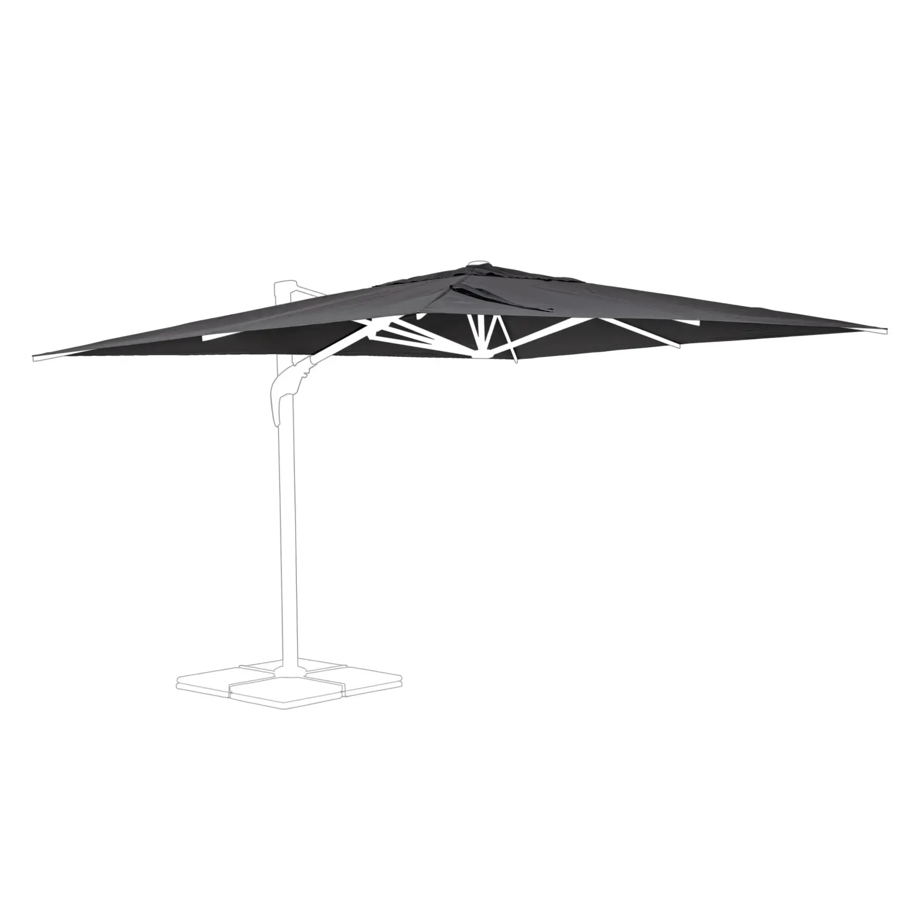 Bolzano Arrito Poszycie czaszy parasola  400x300 antracytowe poliester