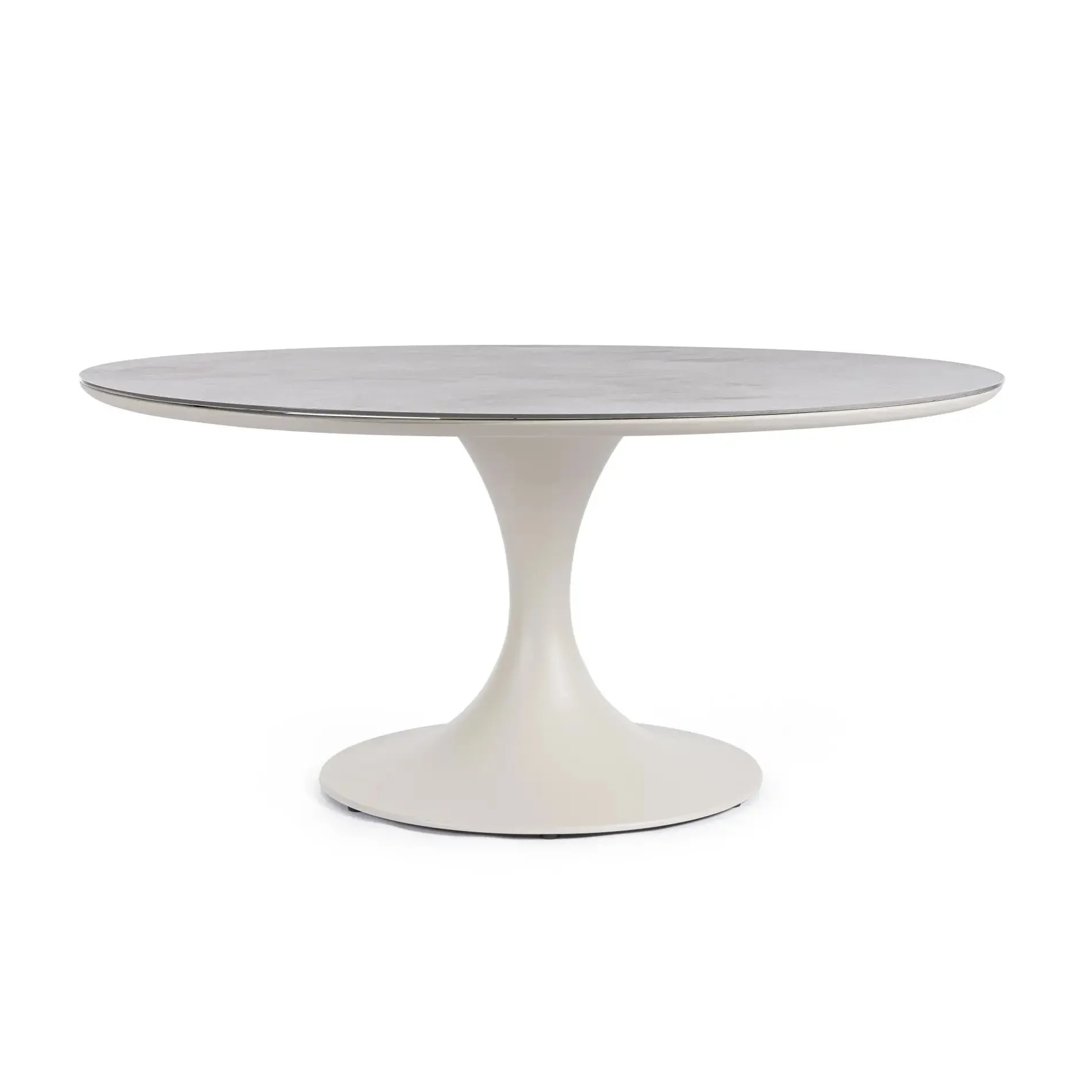 Bolzano Azano Okrągły stół premium Ø158 kremowy aluminiowy