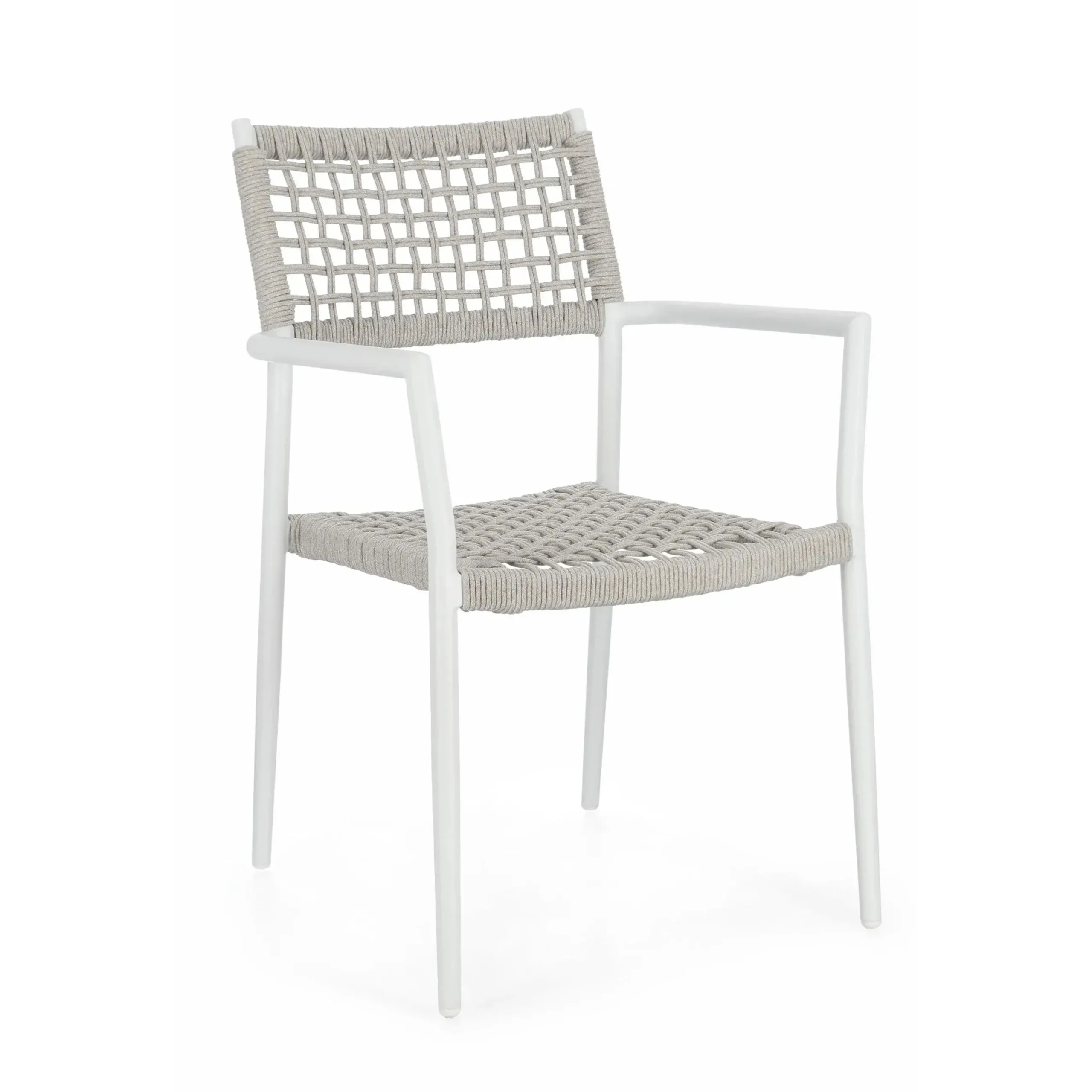 Bolzano Cielo Krzesło ogrodowe  biało-beżowe aluminiowe