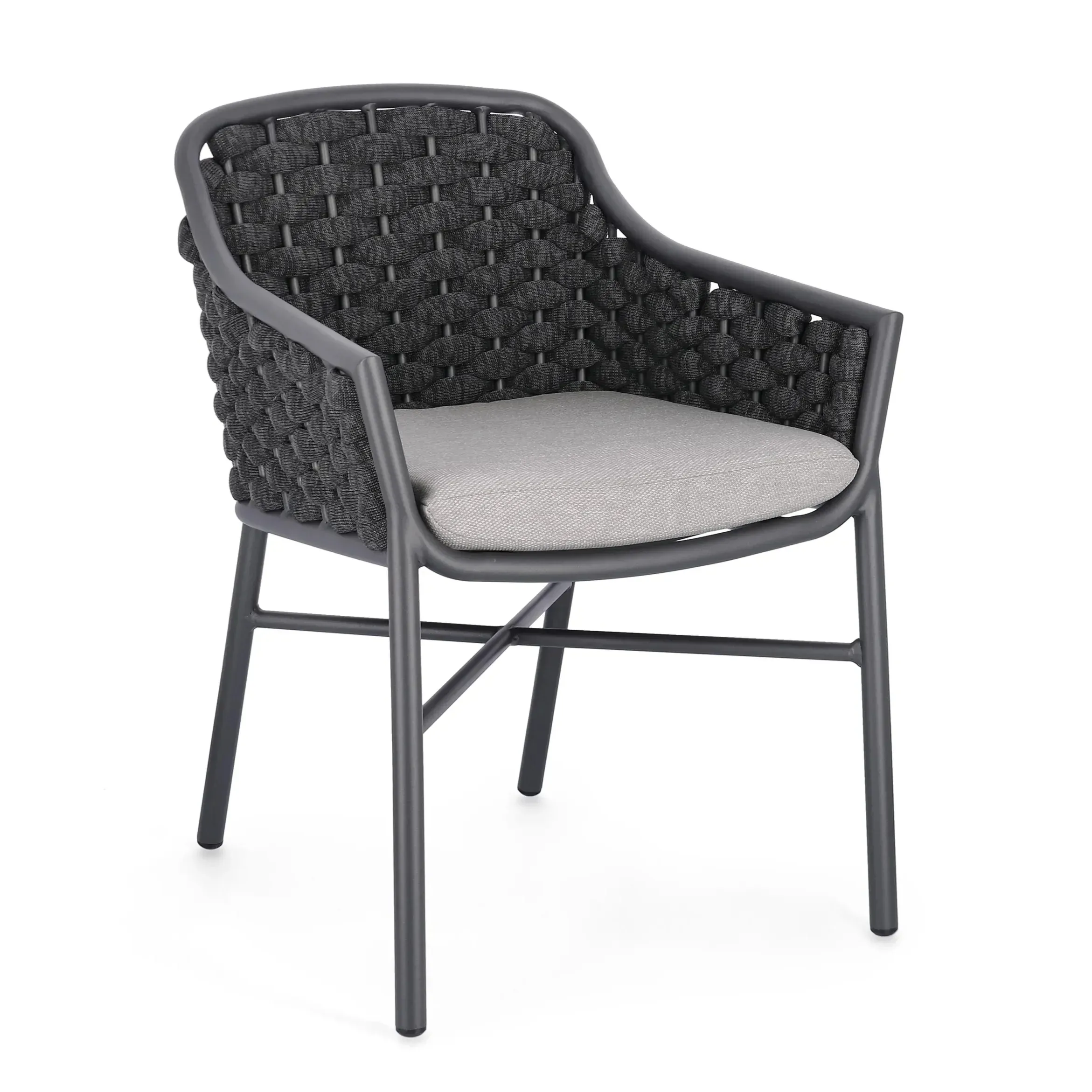 Bolzano Elio Krzesło ogrodowe antracytowo-szare aluminiowe