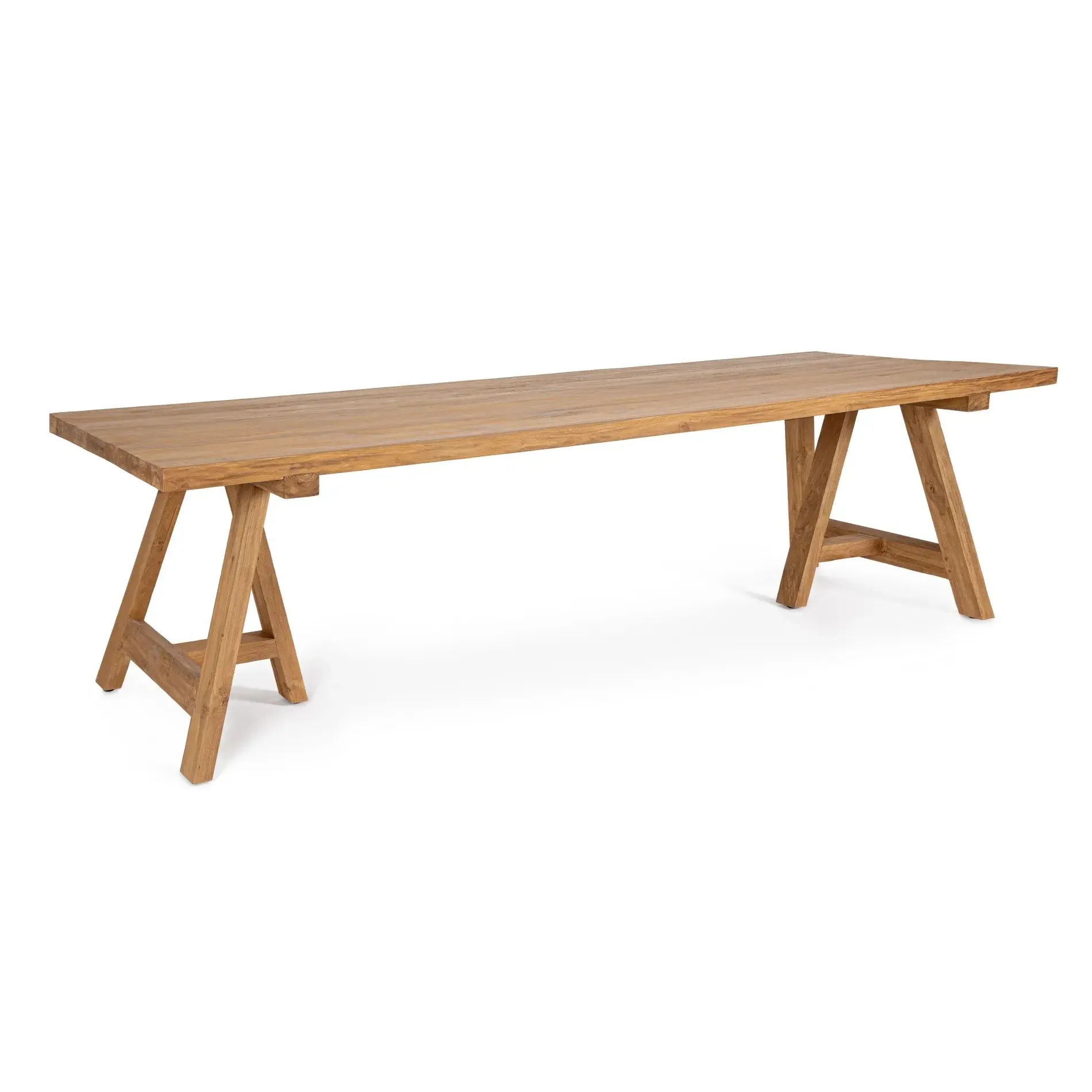 Bolzano Mirona Duży stół ogrodowy 300x100 brązowy Teakowy