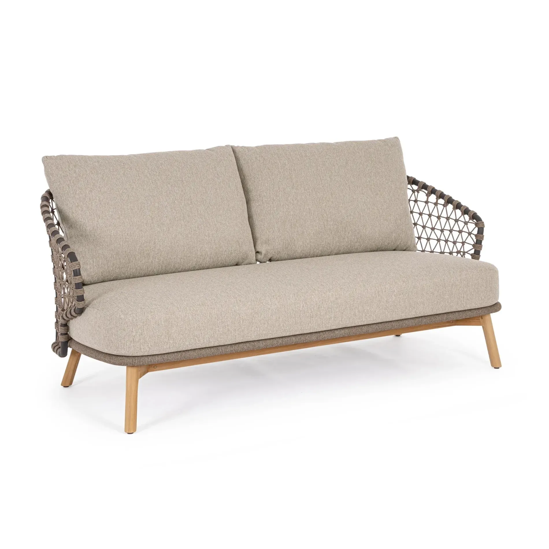 Bolzano Emilia Sofa ogrodowa 180x89,5 beżowa aluminium-teak