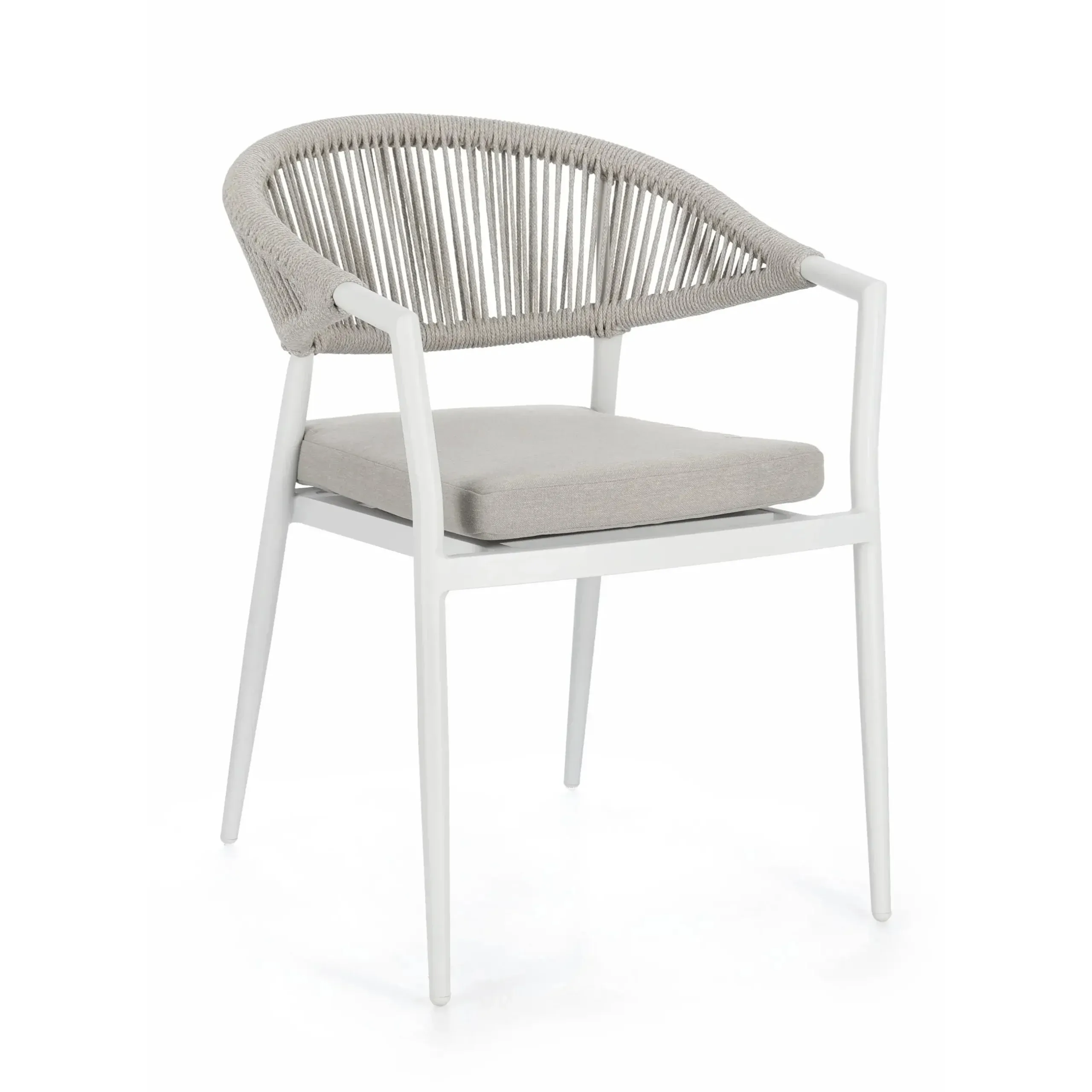 Bolzano Maggi Krzesło ogrodowe 57x61 białe aluminiowe