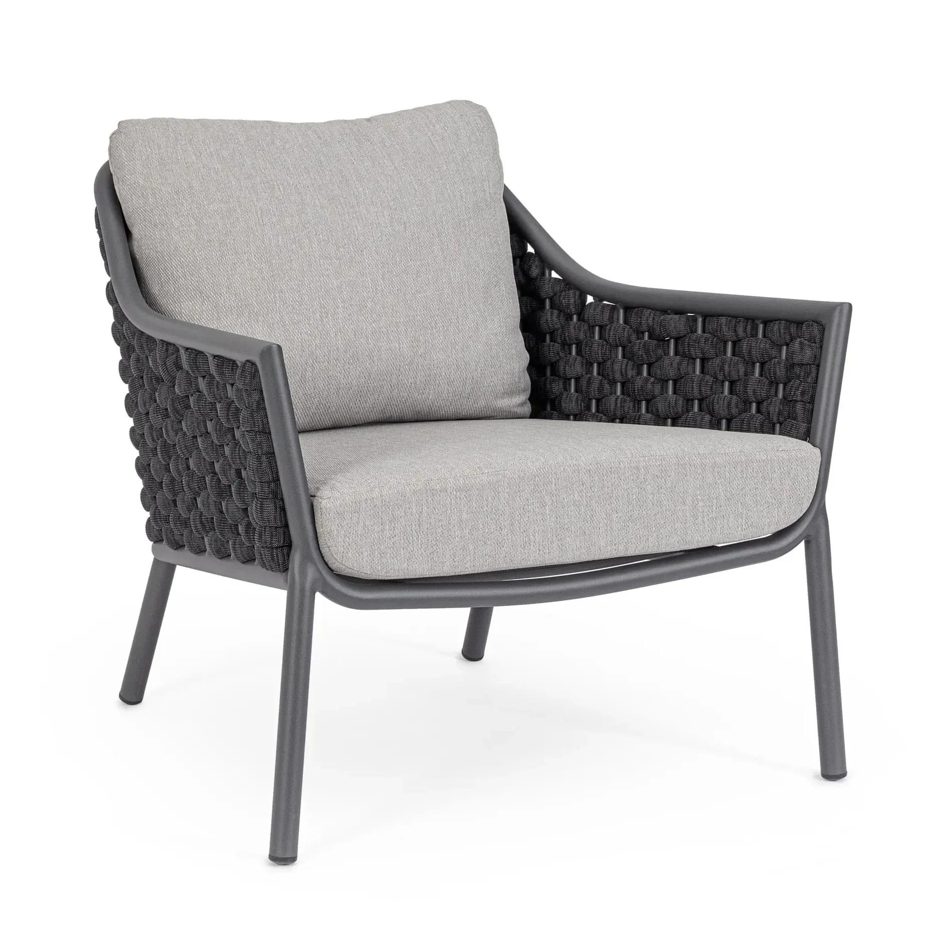 Bolzano Ego Fotel ogrodowy 80x80 atracytowe aluminium