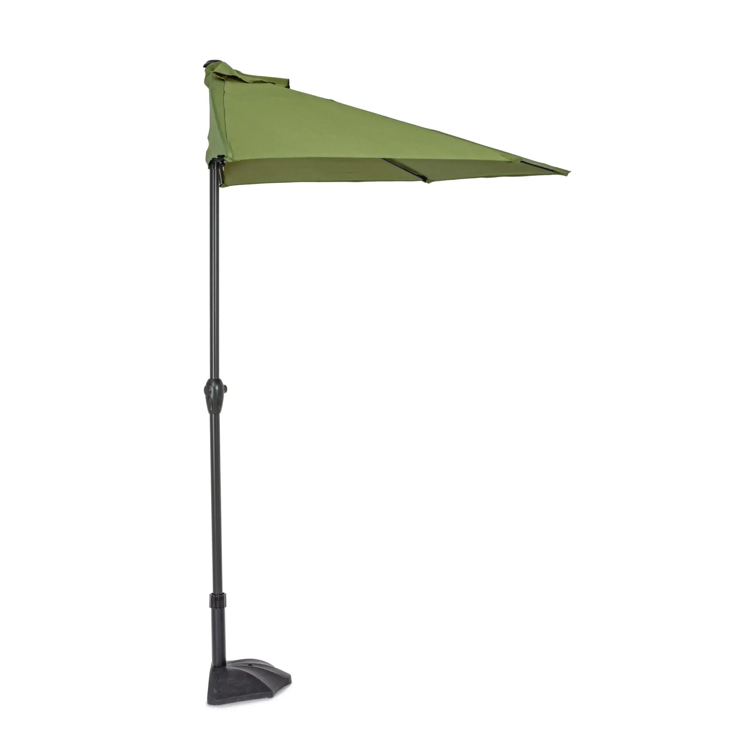 Bolzano Katan Parasol półokrągły balkonowy 270x135 oliwkowy aluminiowy