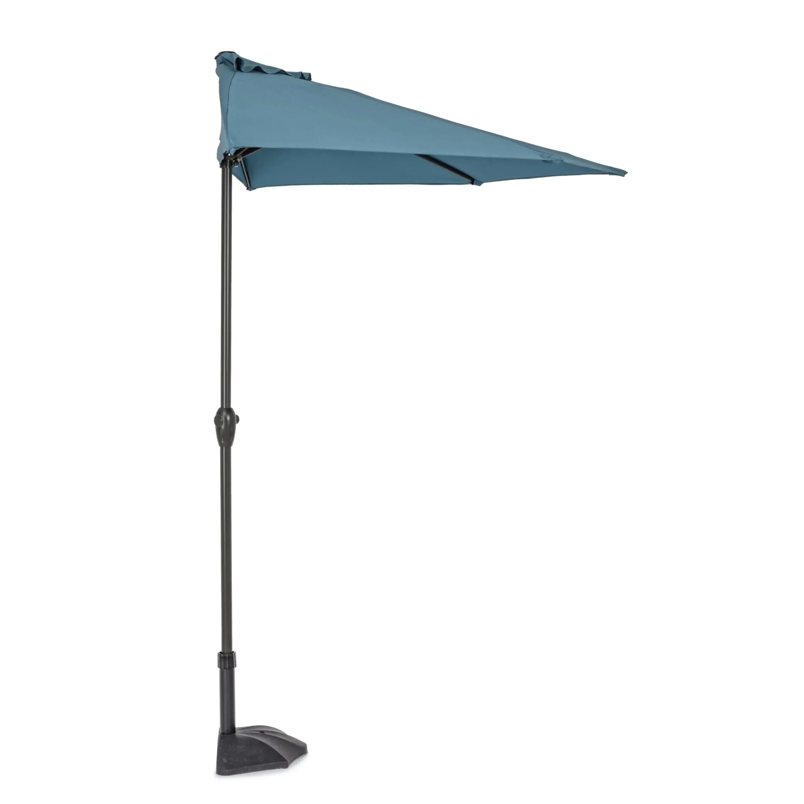 Bolzano Katan Parasol półokrągły balkonowy 270x135 niebieski aluminiowy