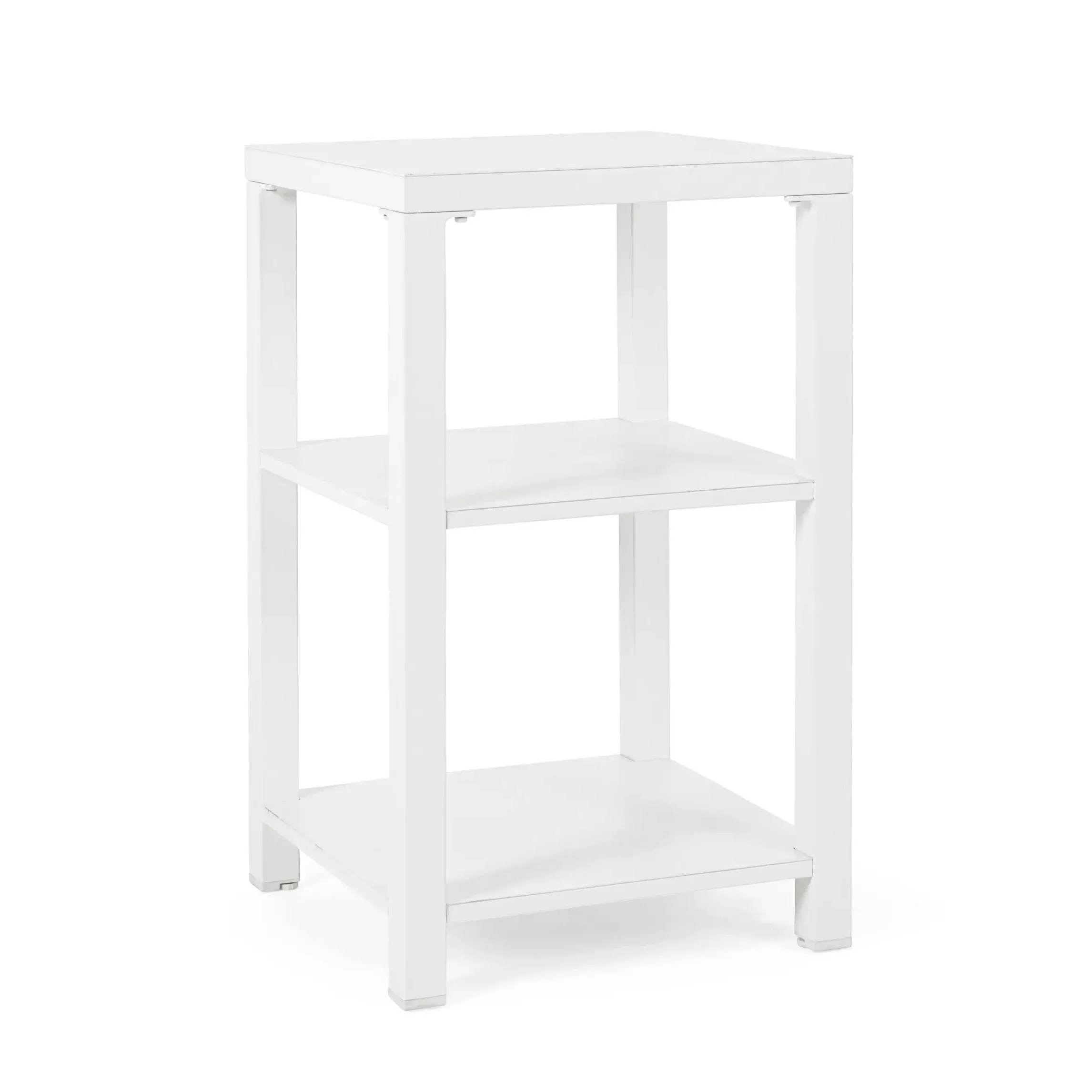 Bolzano Acero Stolik - komoda ogrodowa 55x55 biała aluminium