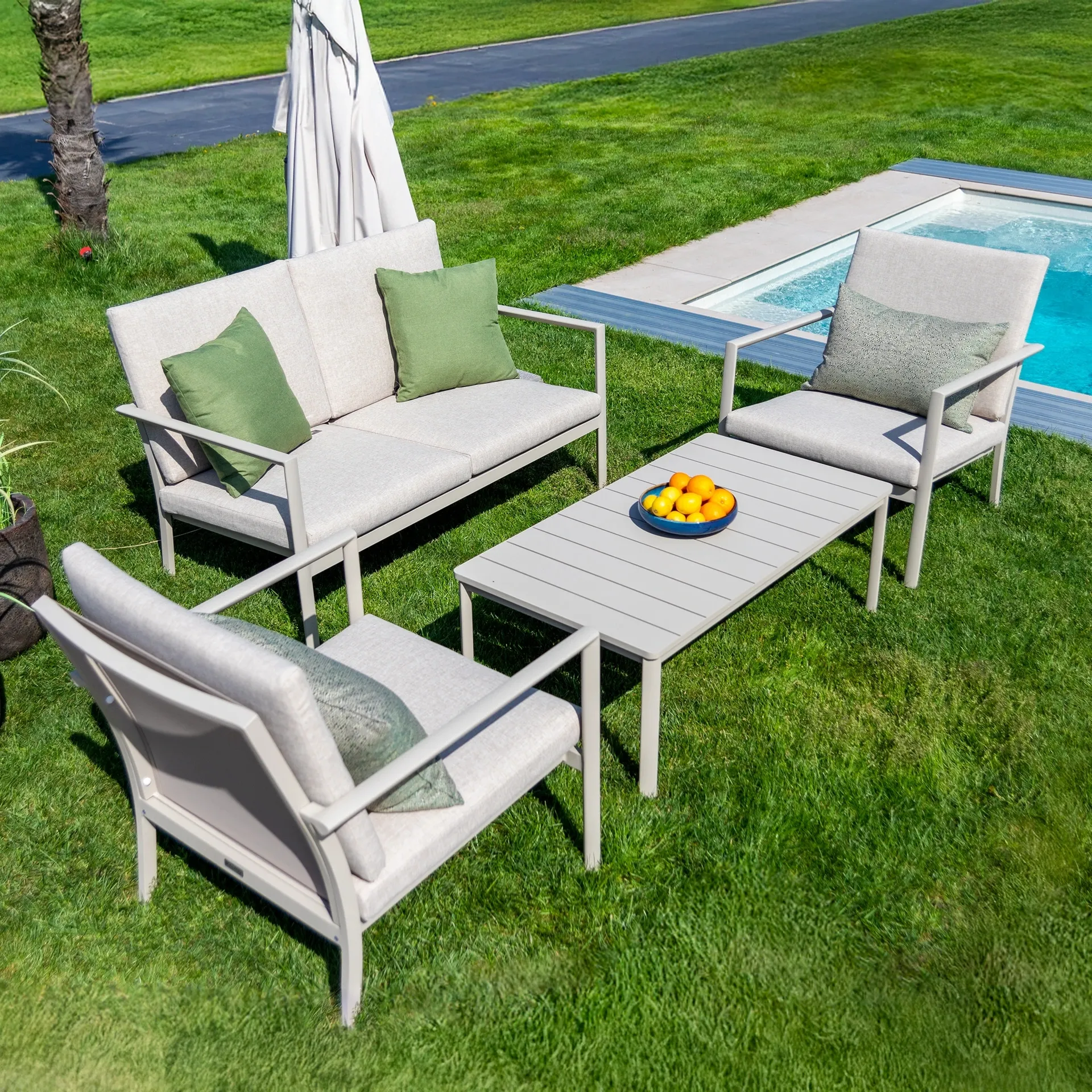 Bolzano Kolli Meble na taras beżowe aluminium