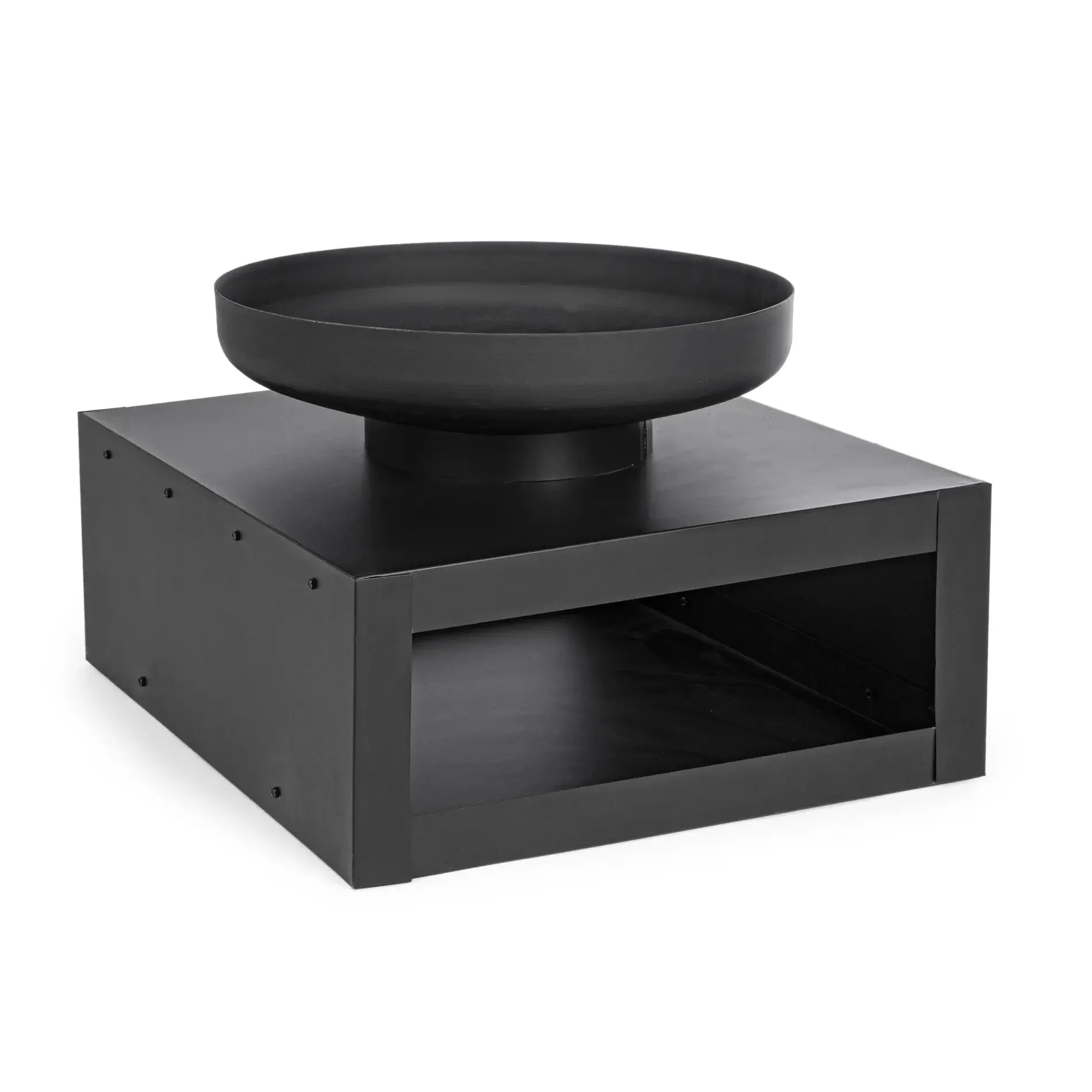 Bolzano Elicon Palenisko na drewno 70x70 czarne stal