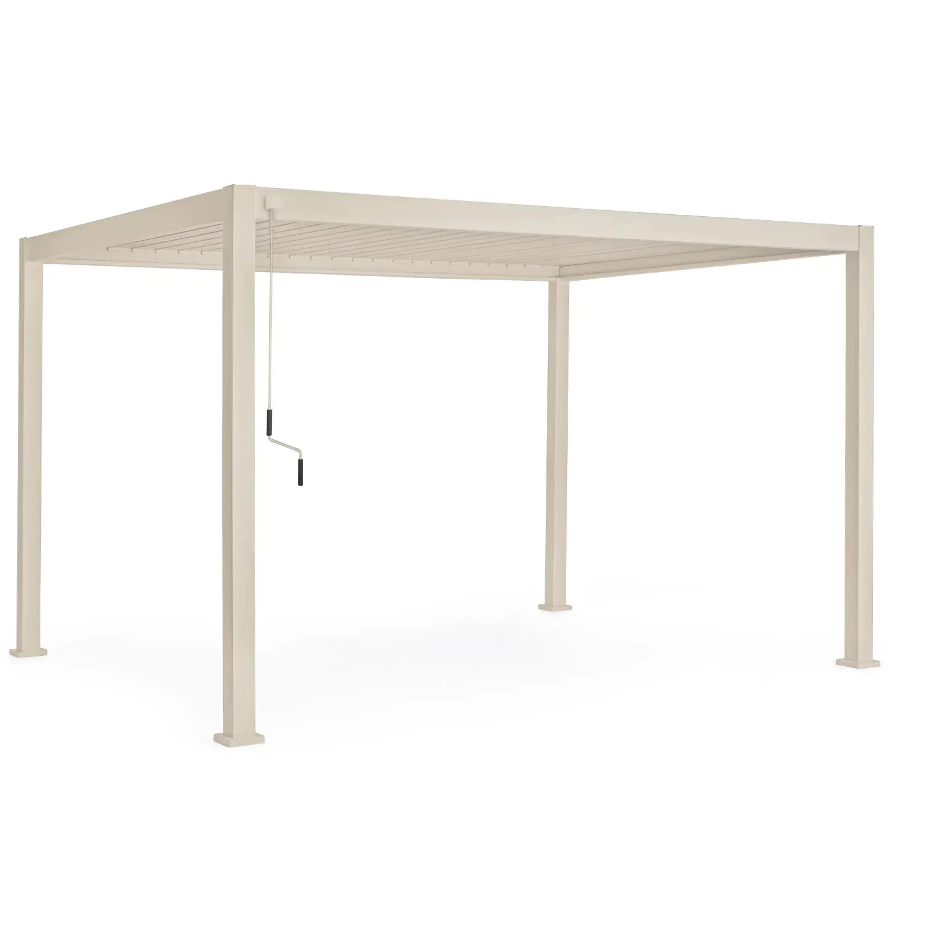 Bolzano Roma Wolnostojące zadaszenie tarasu - pergola 400x300 beżowe aluminium