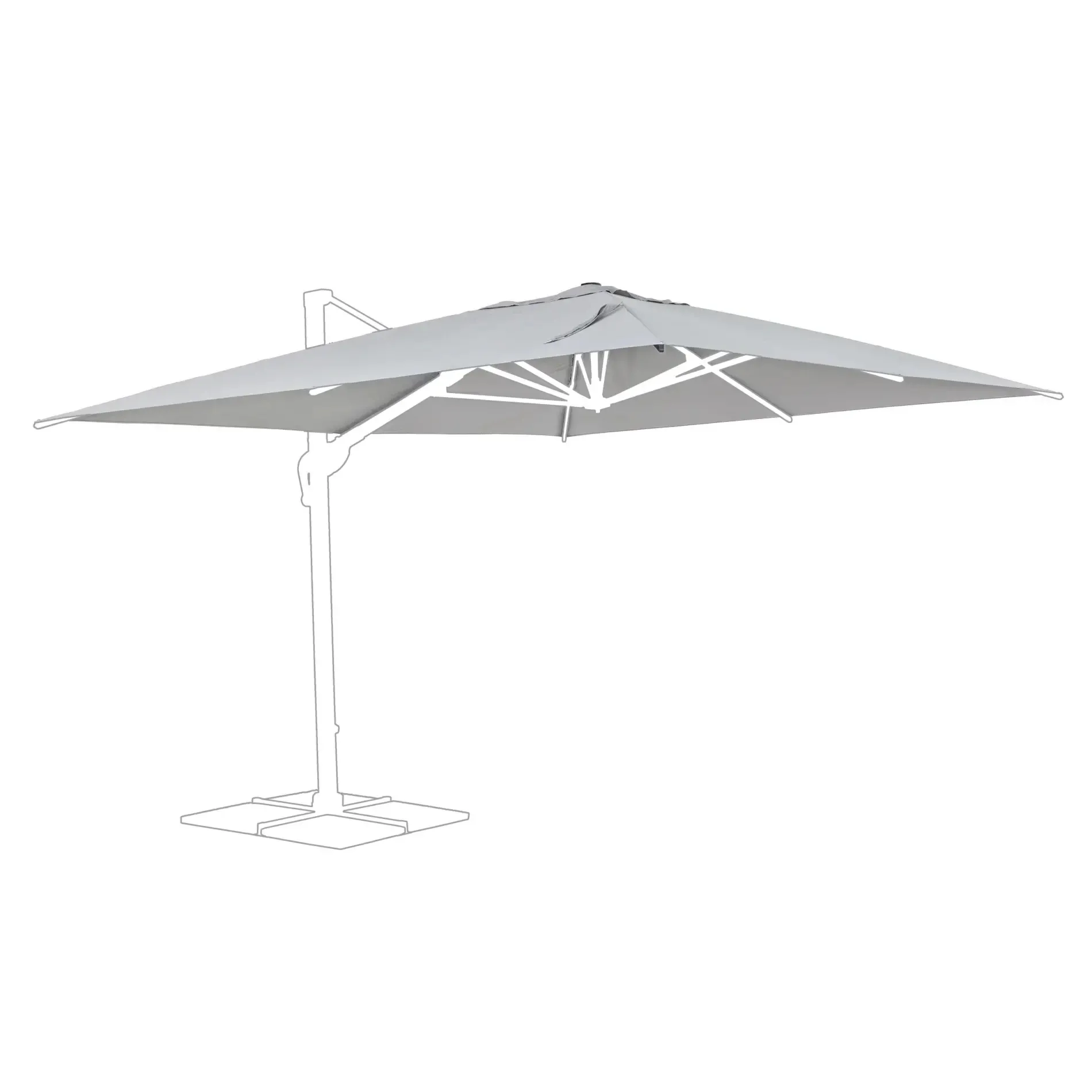 Bolzano Ibis Poszycie czaszy parasola  400x300 szare poliester