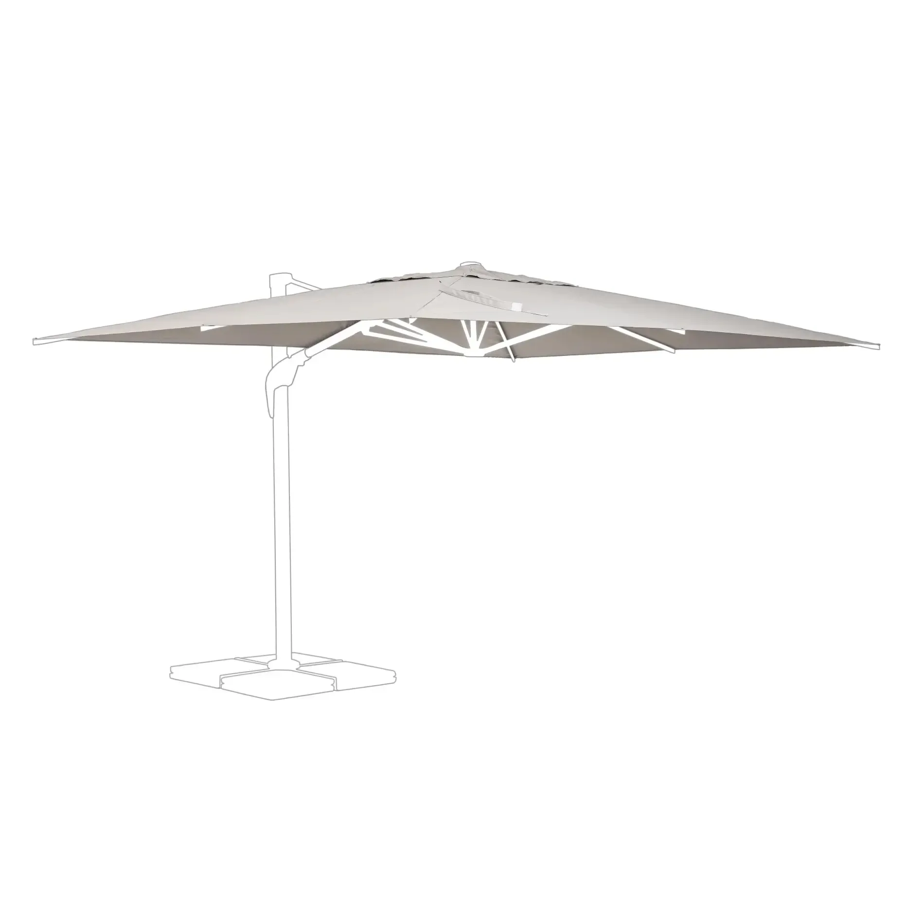 Bolzano Arrito Poszycie czaszy parasola  400x300 szare poliester