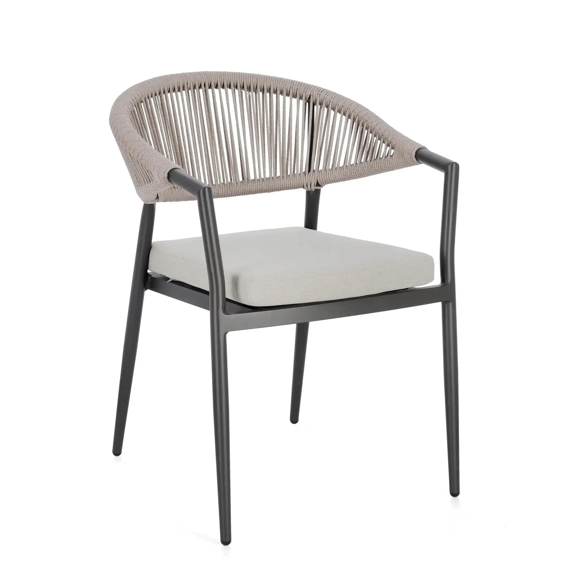 Bolzano Mira Krzesło ogrodowe  antracytowo-beżowe aluminiowe