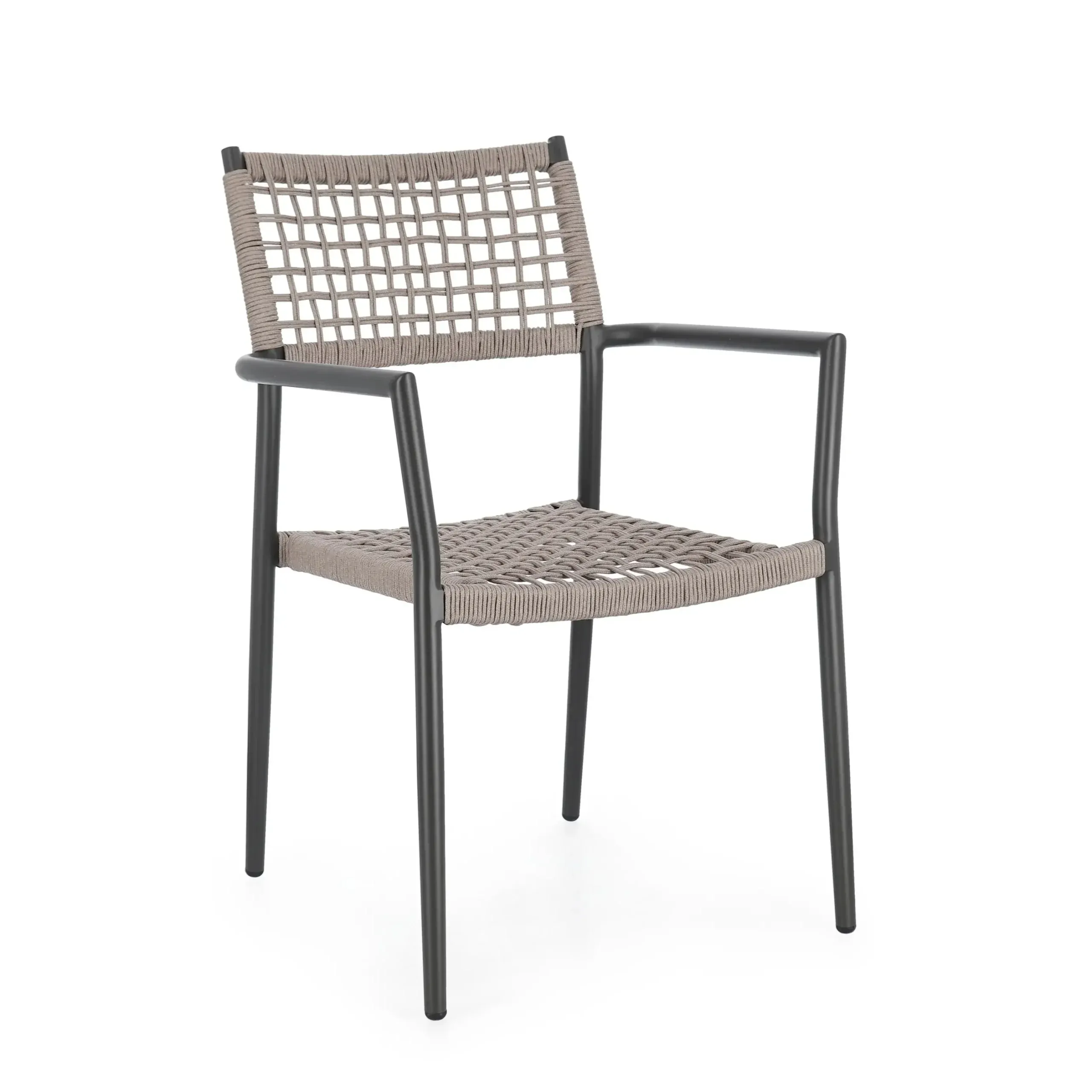 Bolzano Cielo Krzesło ogrodowe  antracytowo-beżowe aluminiowe