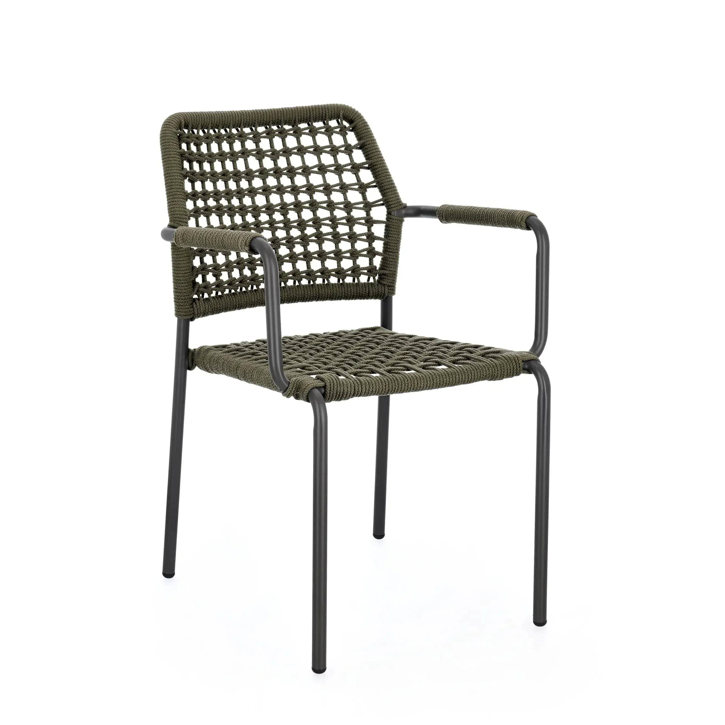 Bolzano Ricco Krzesło ogrodowe  antracytowo-zielone aluminiowe