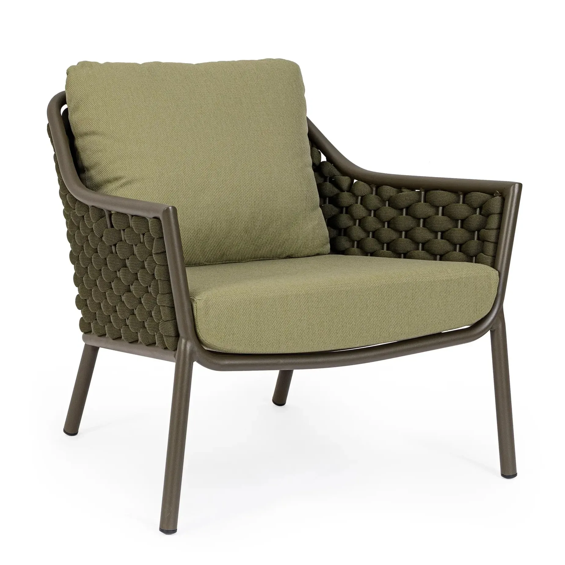 Bolzano Ego Fotel ogrodowy 80x80 zielone aluminium