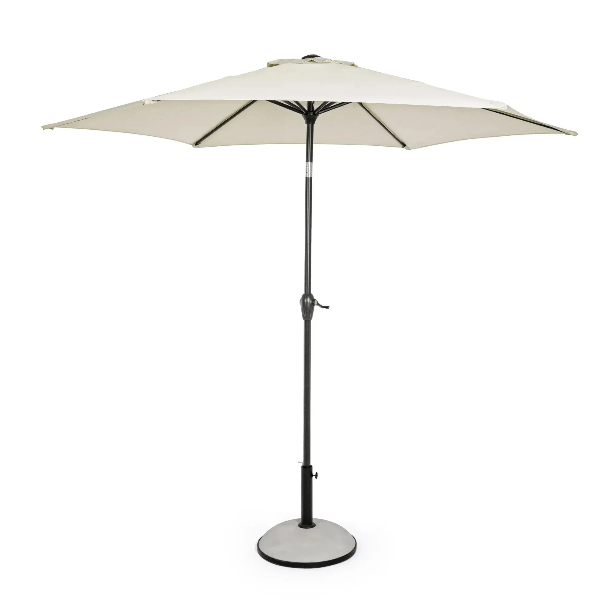 Bolzano Katan Parasol ogrodowy okrągły 270x235 ecri aluminiowy