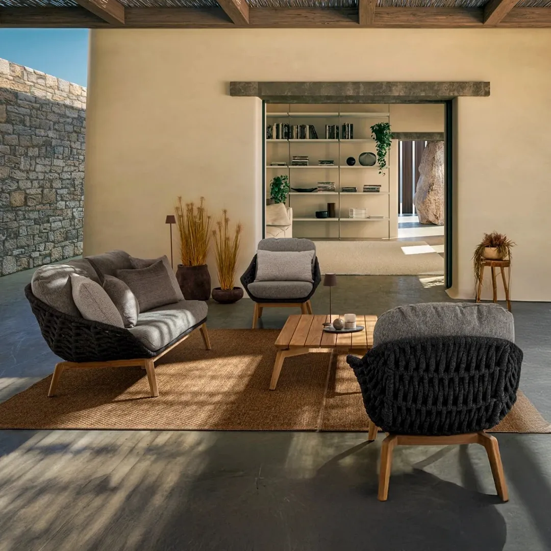 Bolzano Tivoli luksusowy zestaw mebli ogrodowych antracytowy