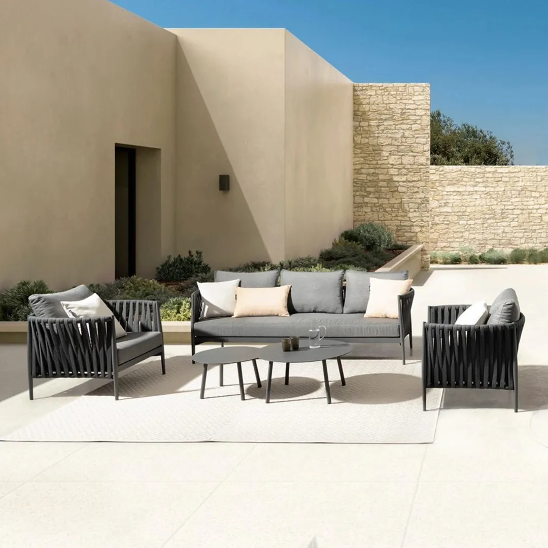 Bolzano zestaw ogrodowy Juno antracytowy aluminium